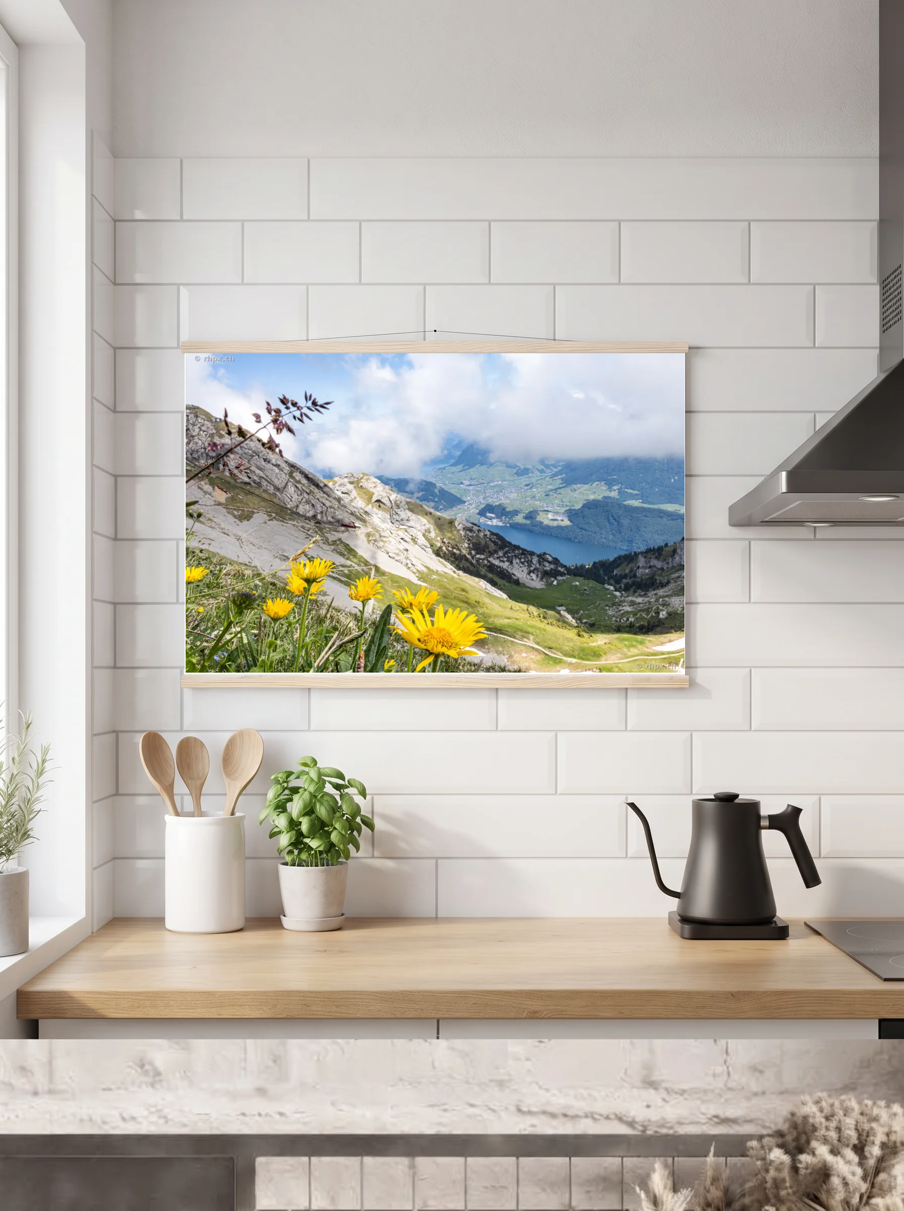 Premium-Poster mit Leisten horizontal 60x90 cm