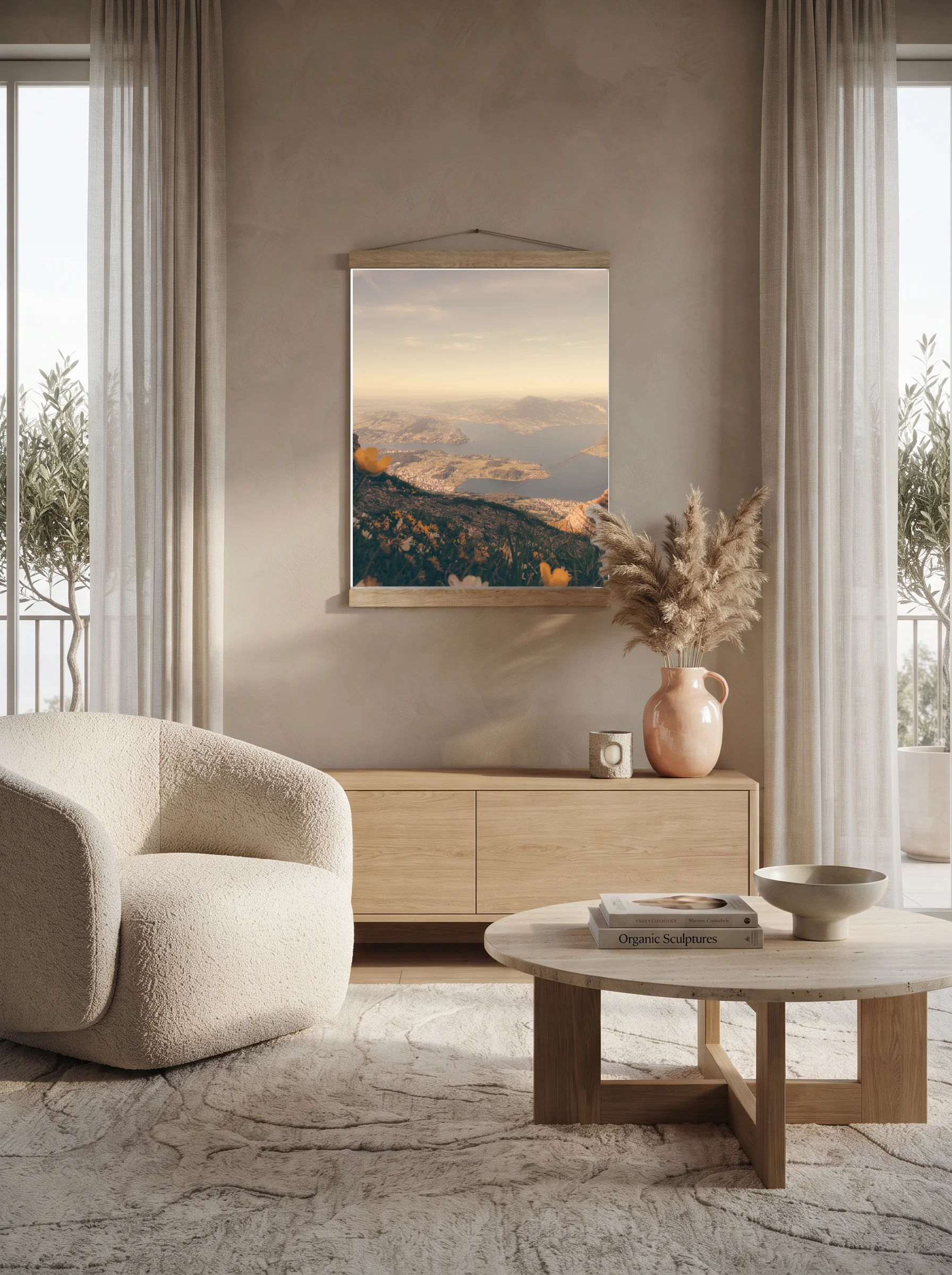 Premium-Poster mit Leisten Vertikal A1 (59.4 x 84.1 cm)