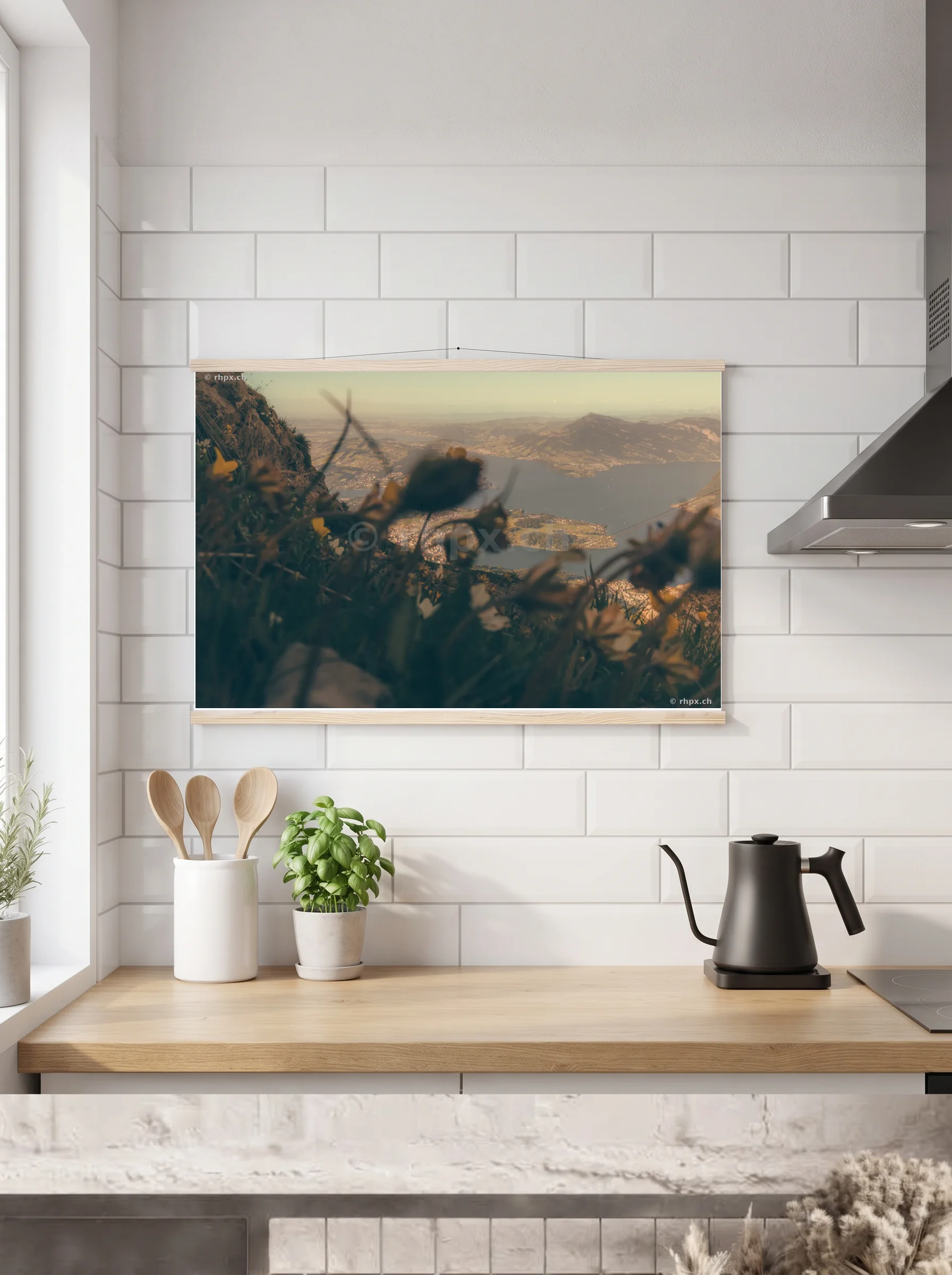 Premium-Poster mit Leisten horizontal 60x90 cm