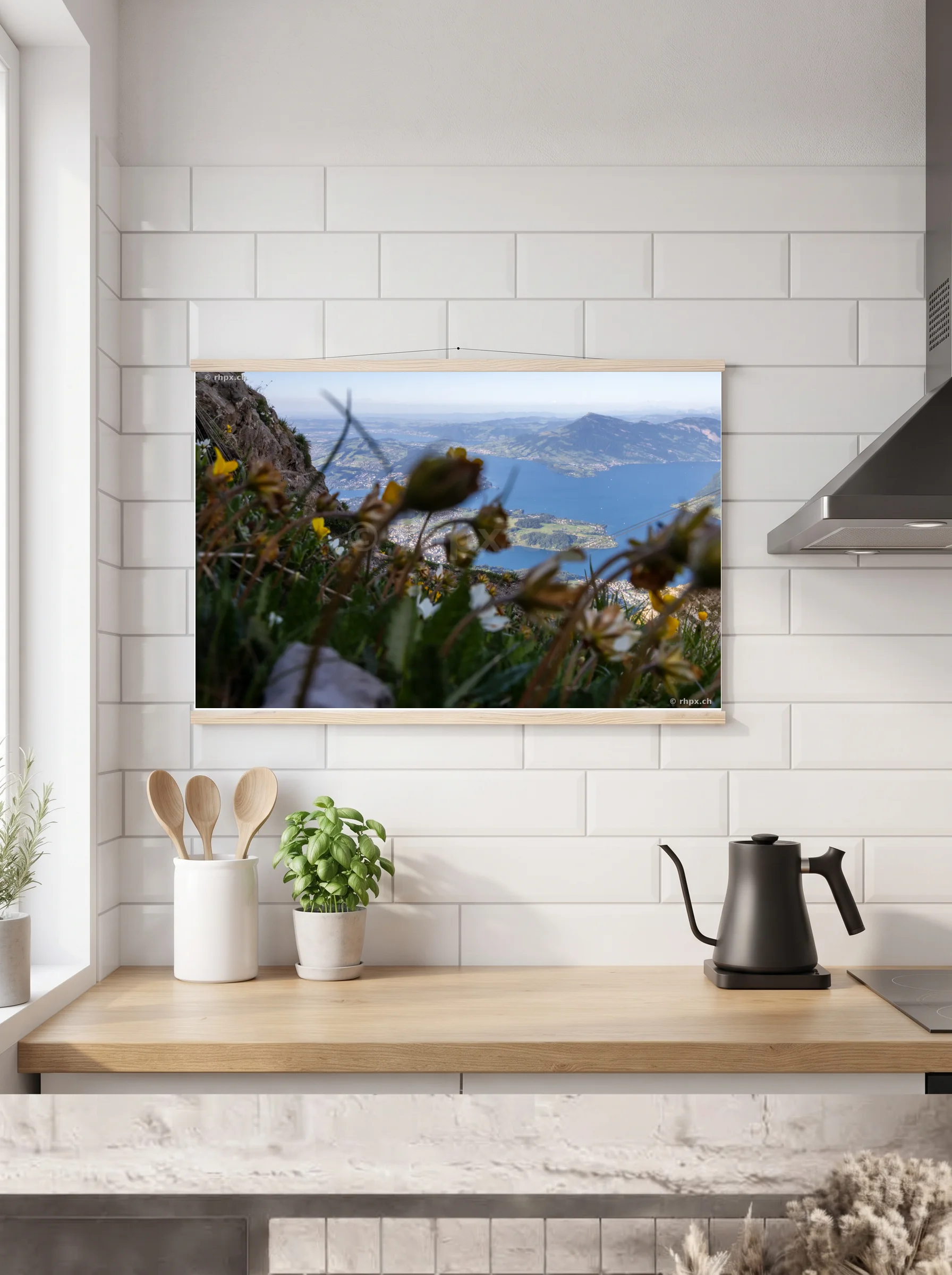 Premium-Poster mit Leisten horizontal 60x90 cm