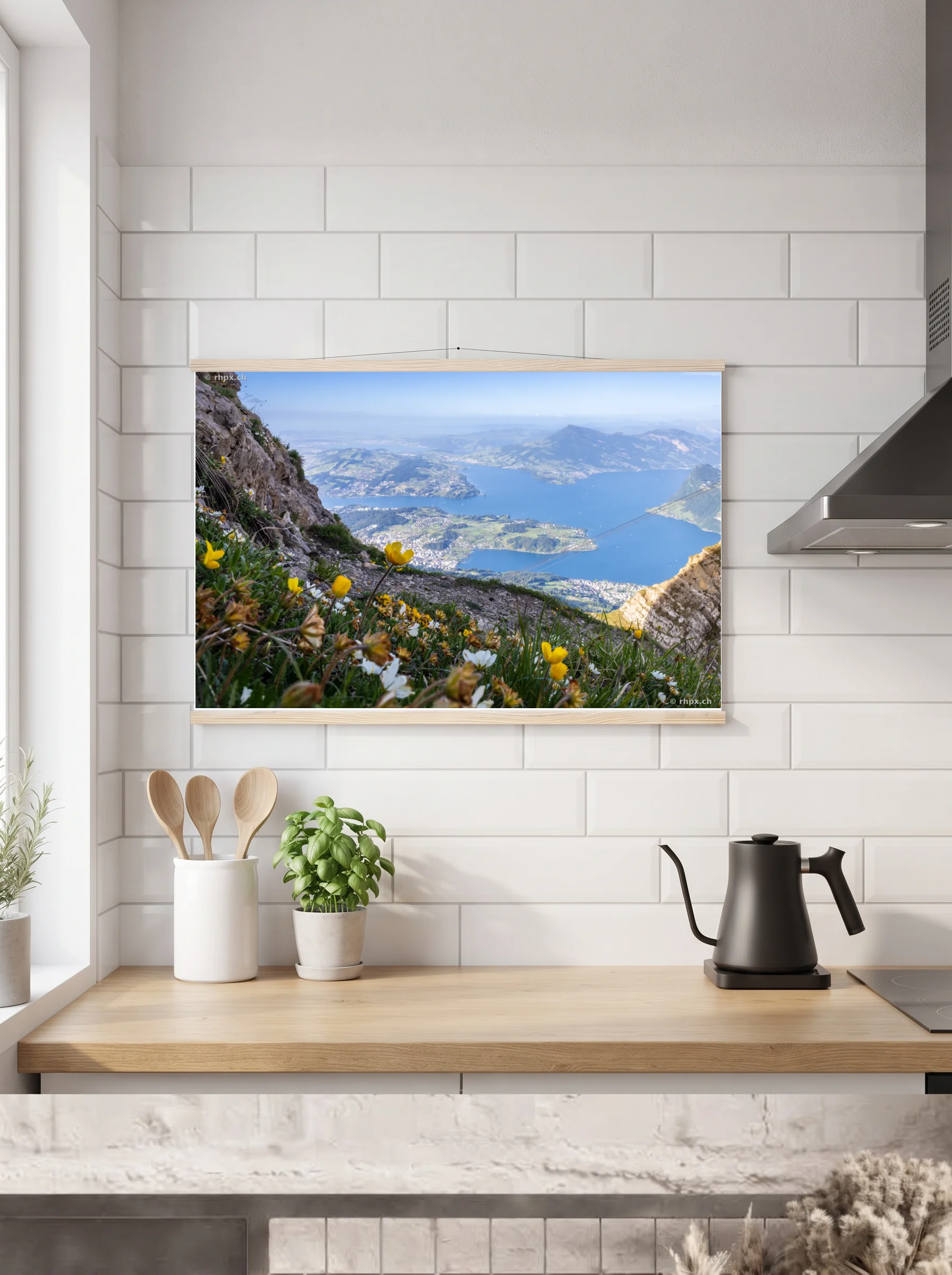Premium-Poster mit Leisten horizontal 60x90 cm