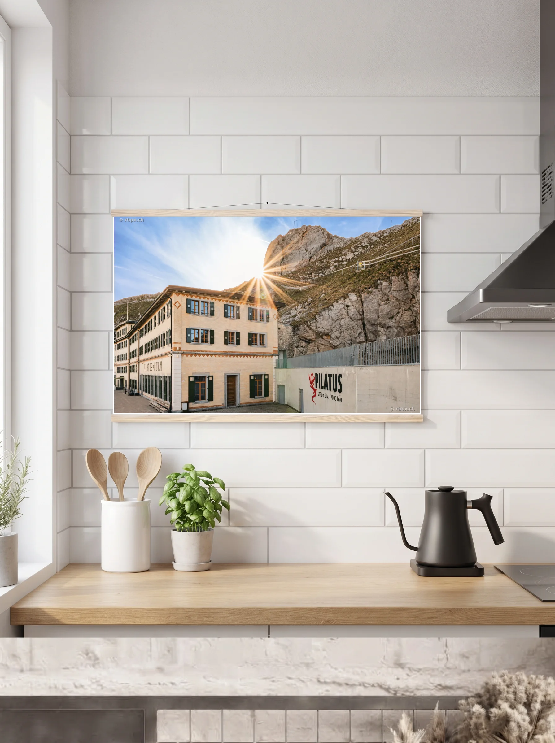 Premium-Poster mit Leisten horizontal 60x90 cm