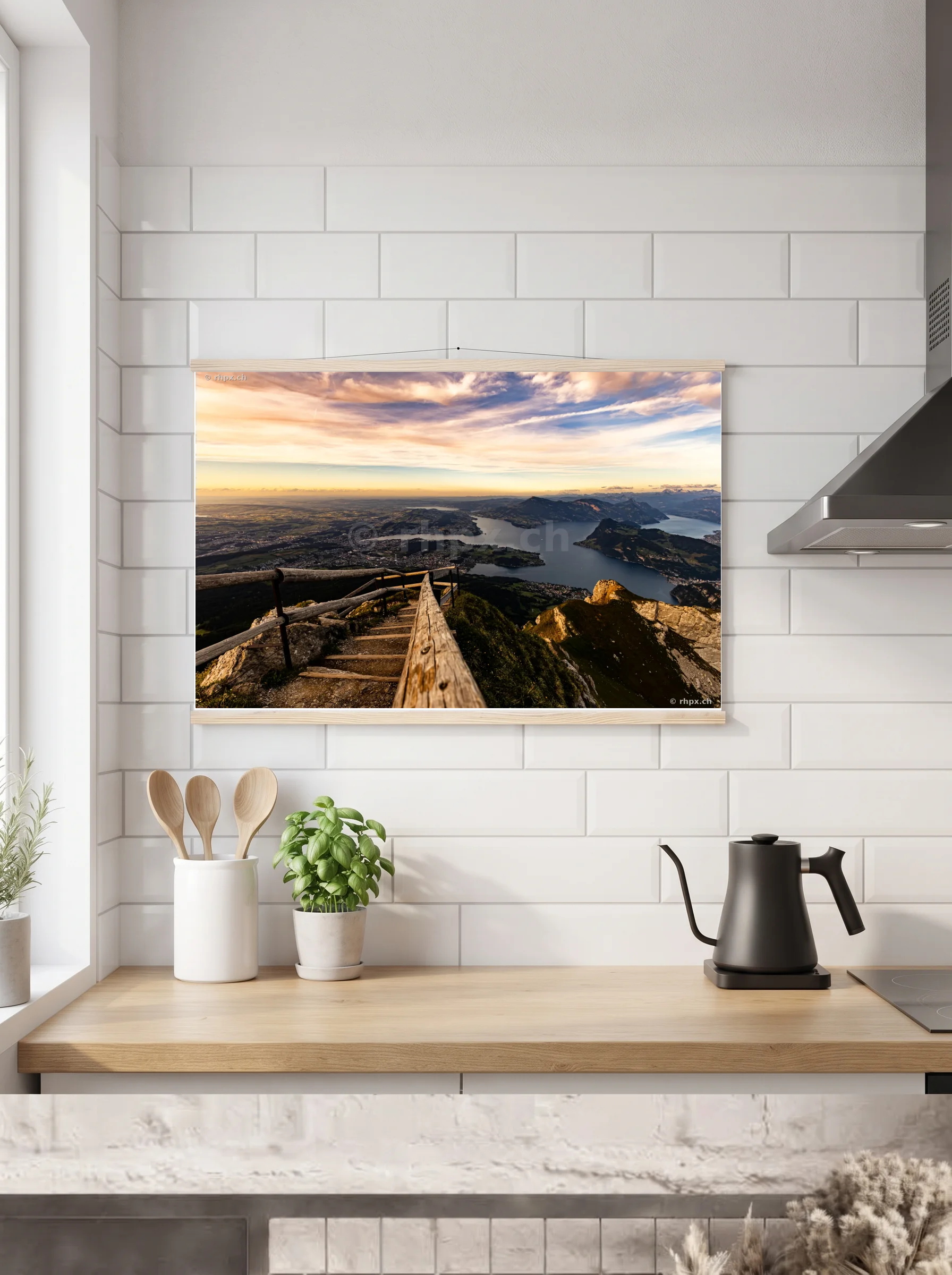 Premium-Poster mit Leisten horizontal 60x90 cm