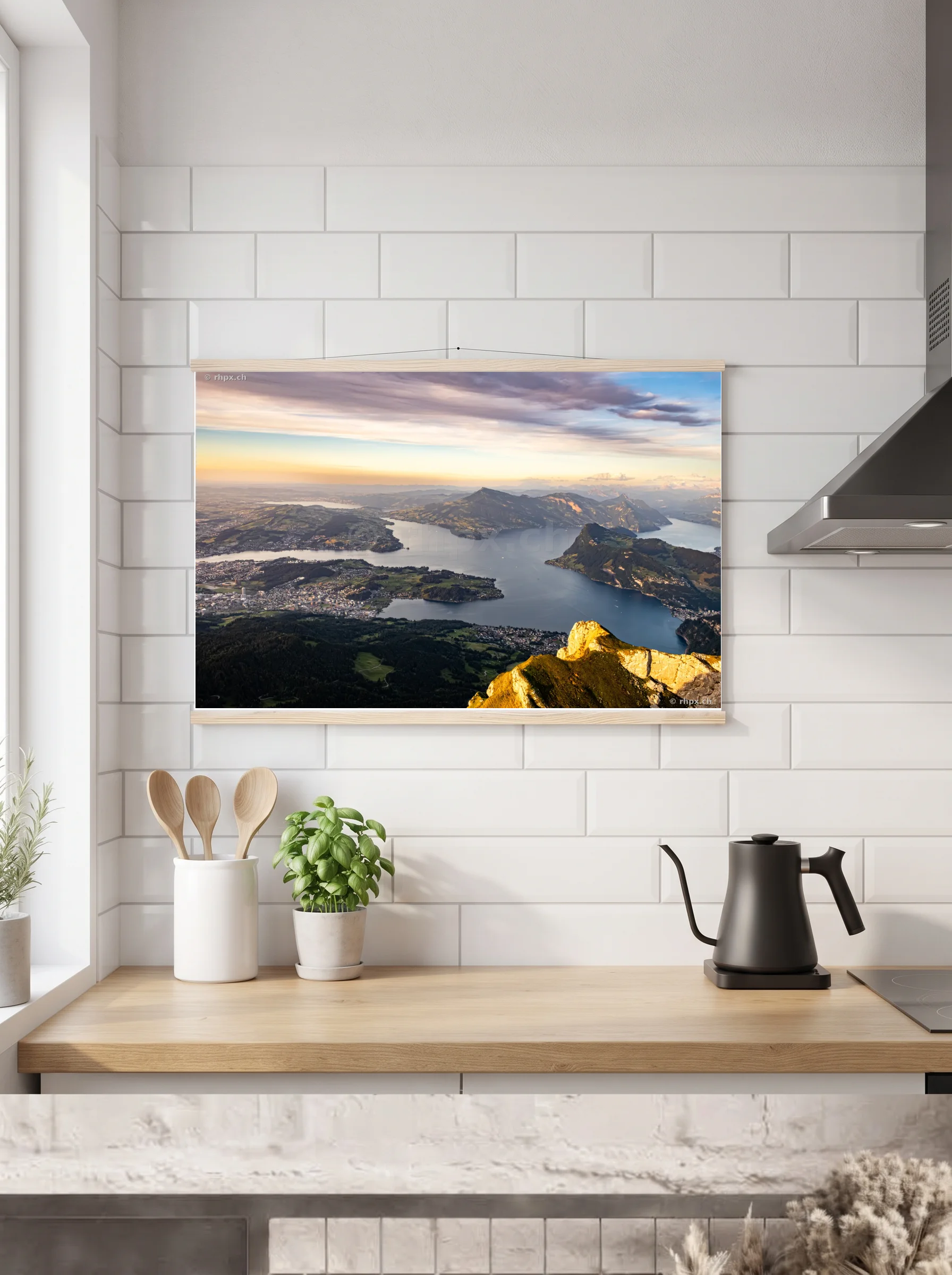 Premium-Poster mit Leisten horizontal 60x90 cm