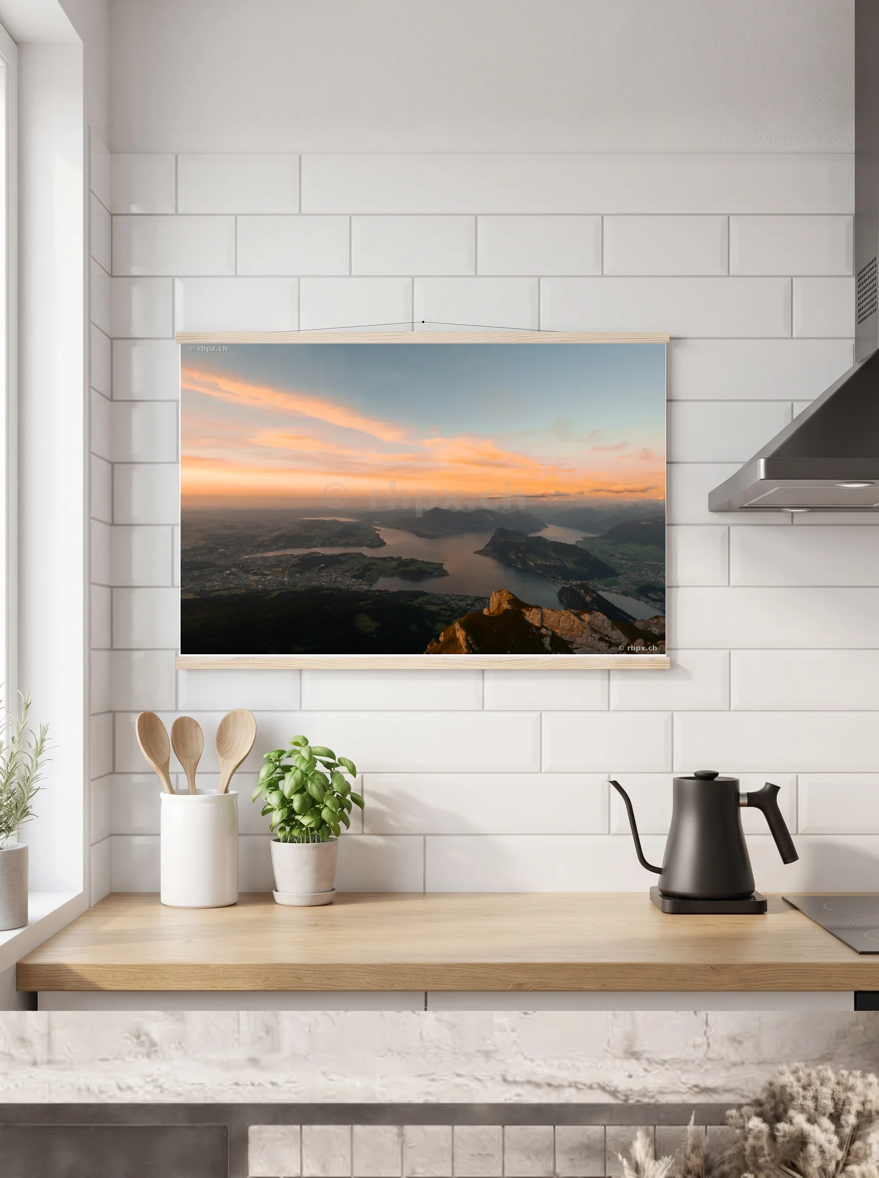 Premium-Poster mit Leisten horizontal 60x90 cm