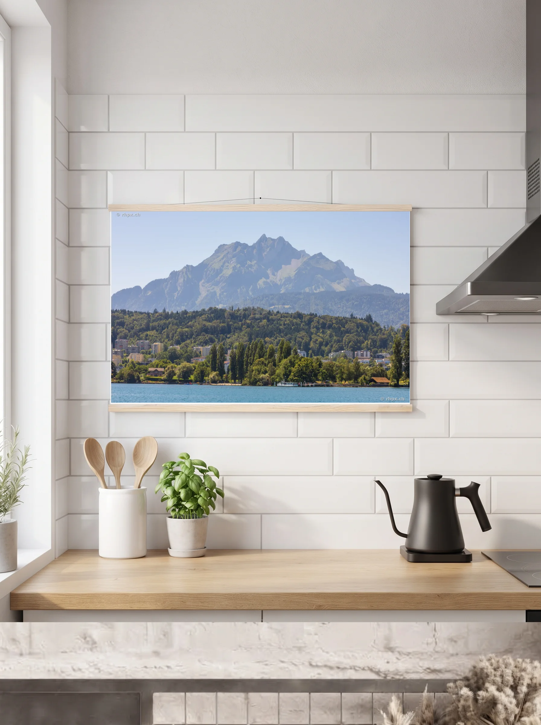 Premium-Poster mit Leisten horizontal 60x90 cm