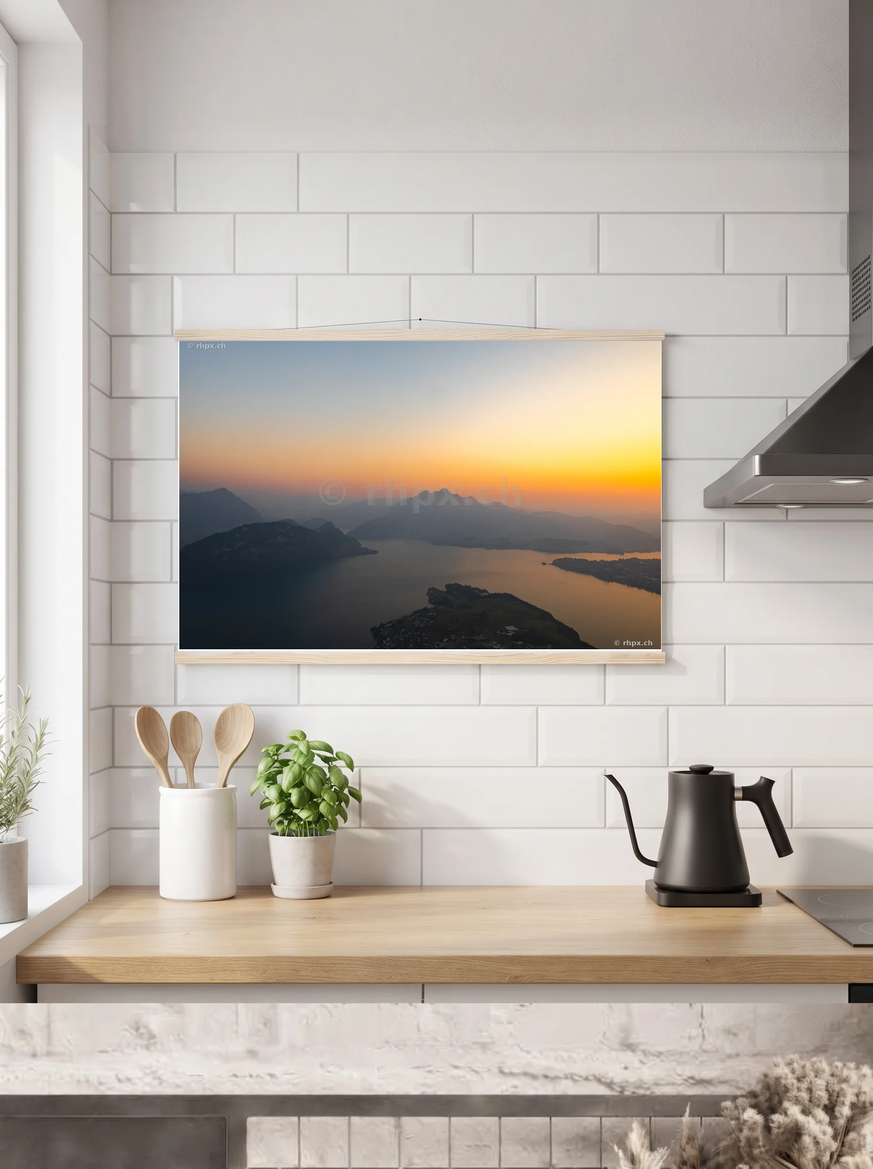 Premium-Poster mit Leisten horizontal 60x90 cm