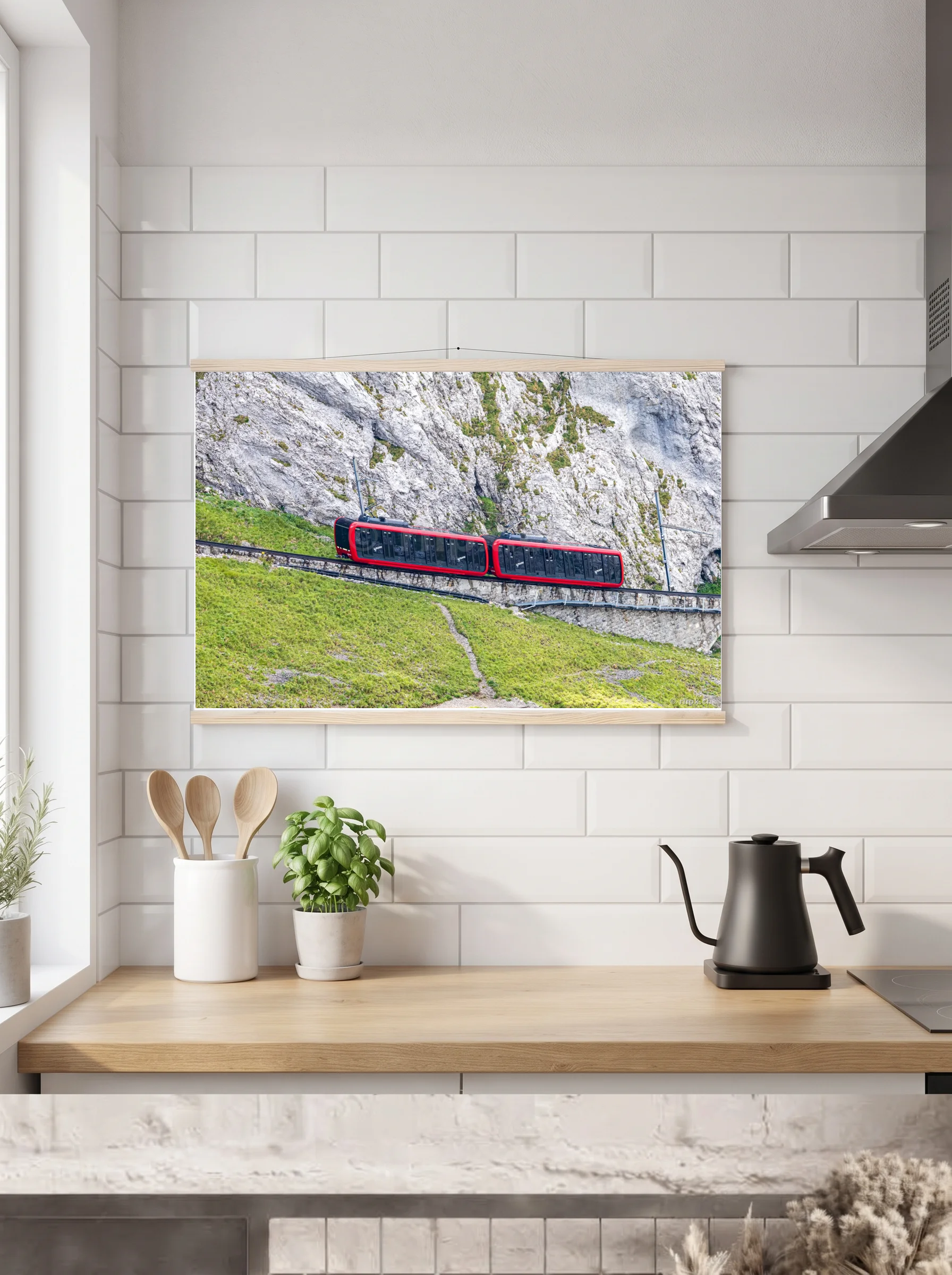 Premium-Poster mit Leisten horizontal 70 x 100 cm