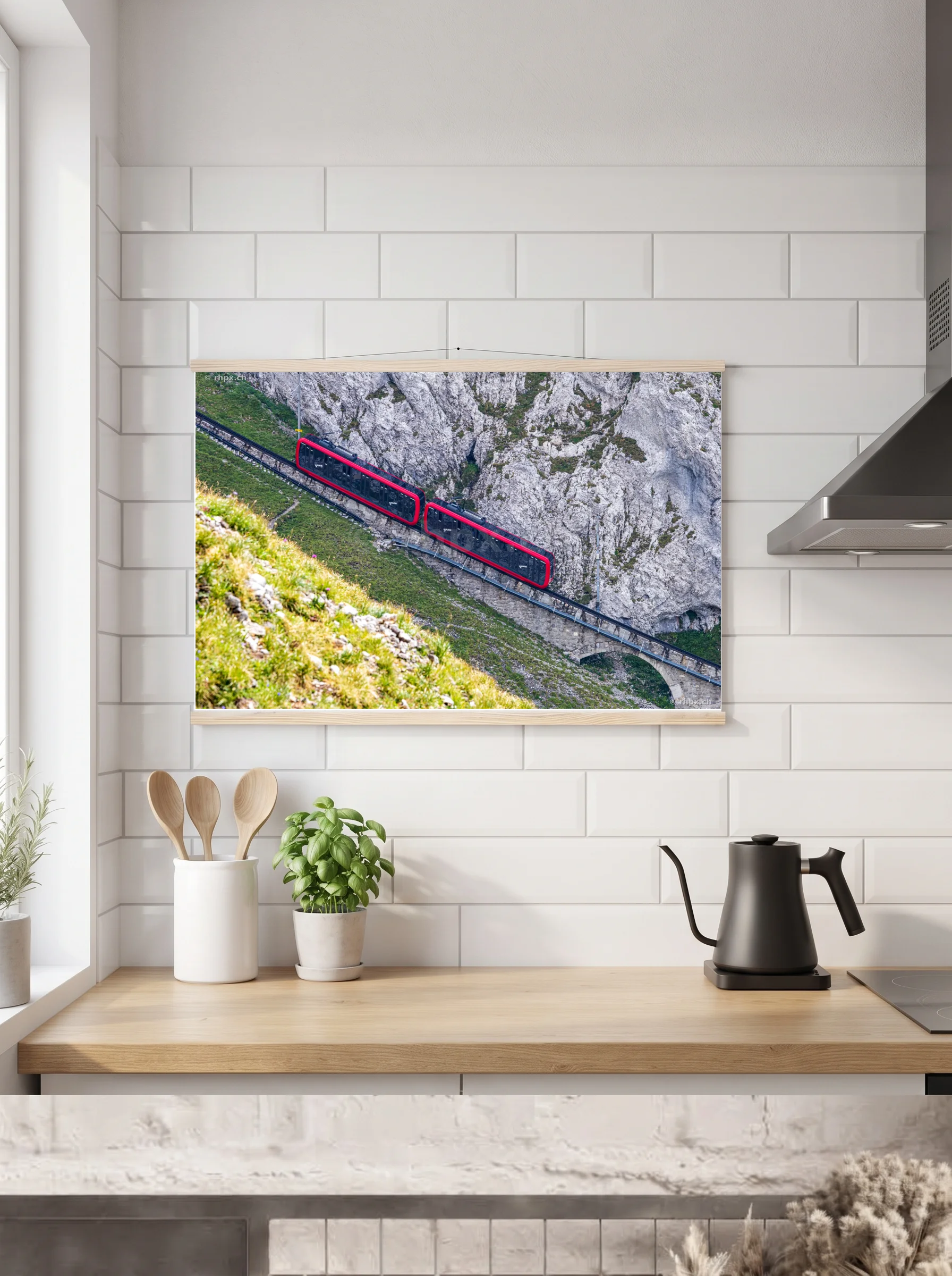Premium-Poster mit Leisten horizontal 60x90 cm