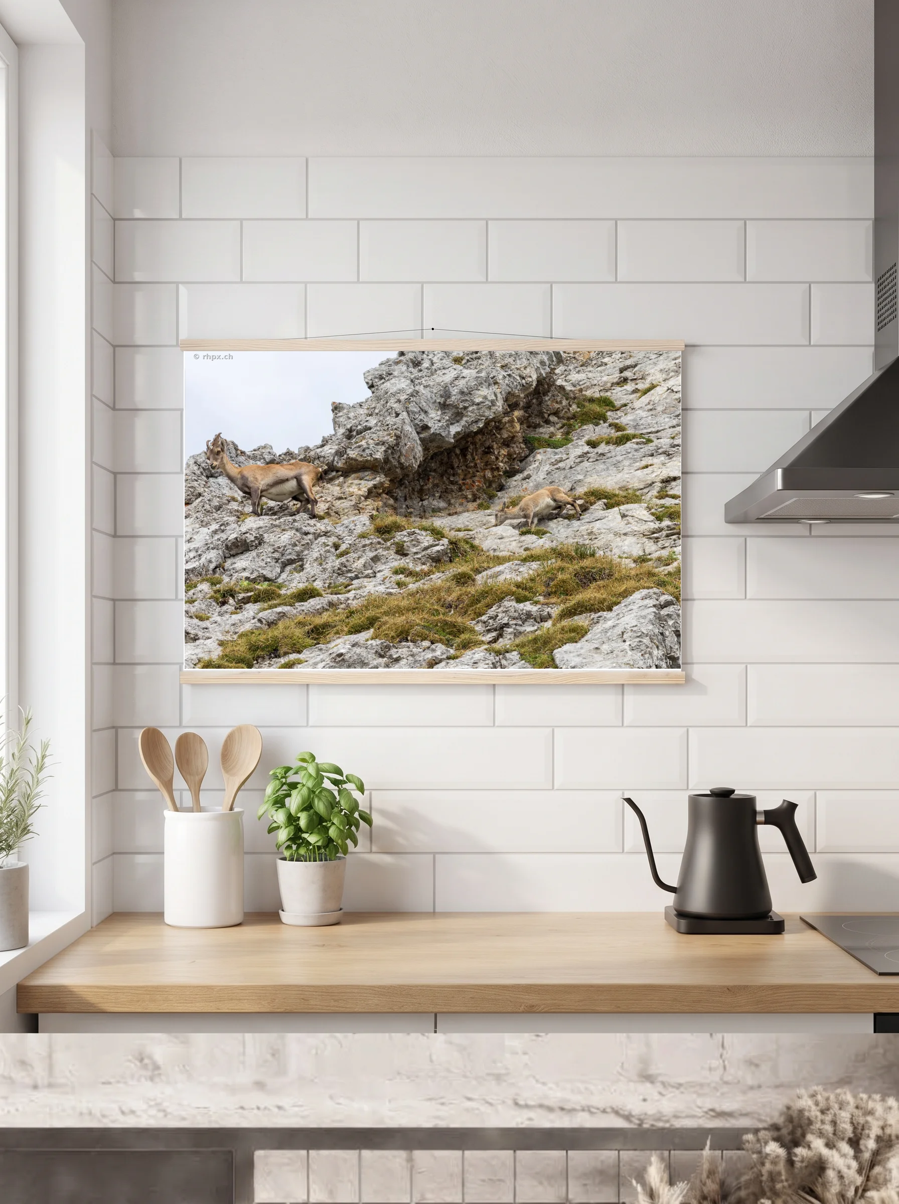 Premium-Poster mit Leisten horizontal 60x90 cm