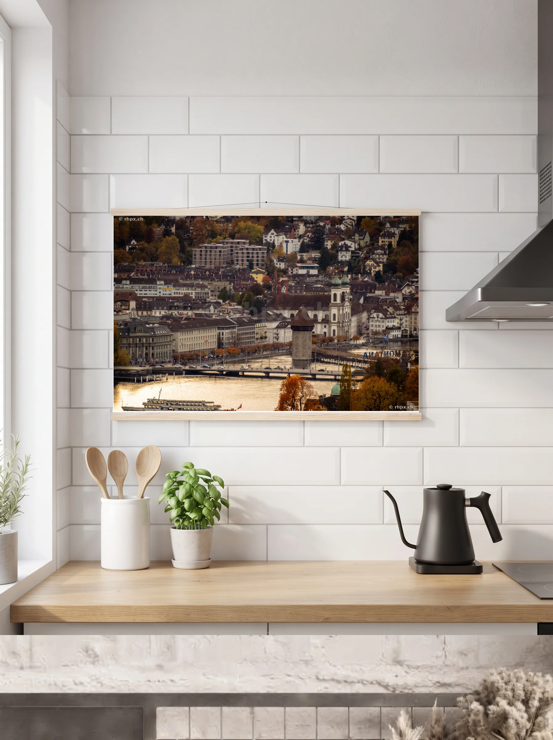 Premium-Poster mit Leisten horizontal 60x90 cm