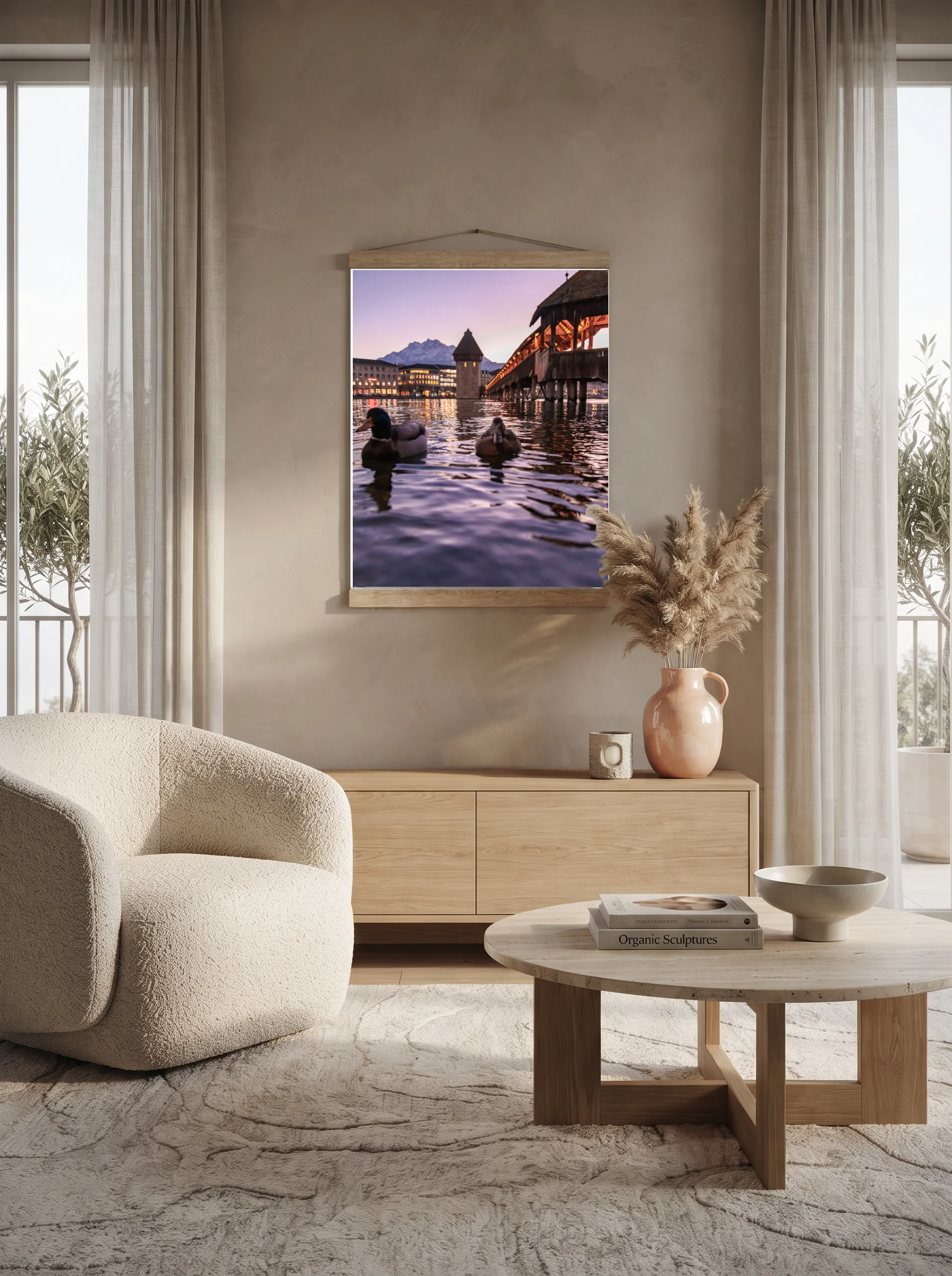 Premium-Poster mit Leisten Vertikal A0 (84.1 x 118.9 cm)