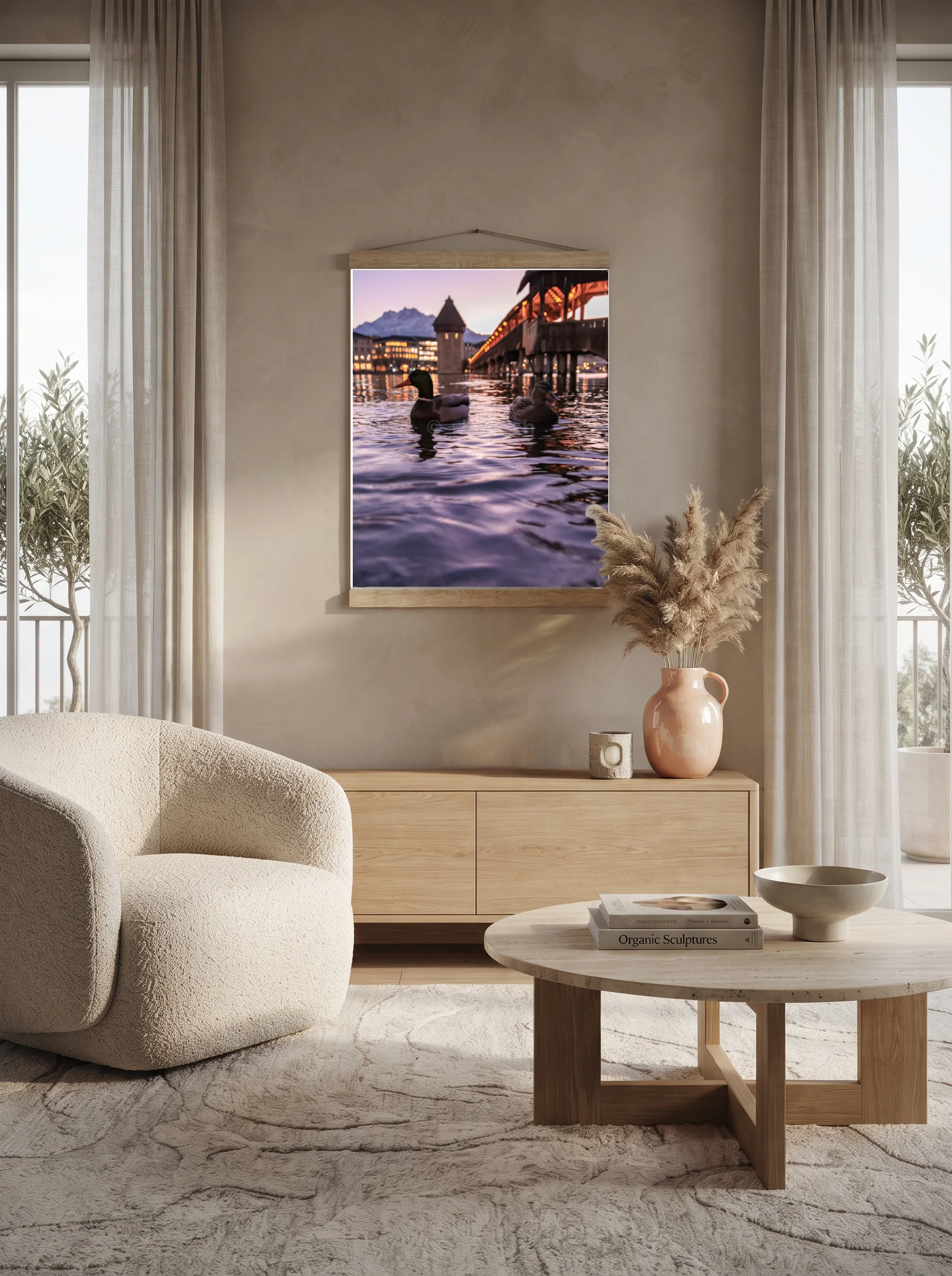 Premium-Poster mit Leisten Vertikal A2 (42 x 59.4 cm)