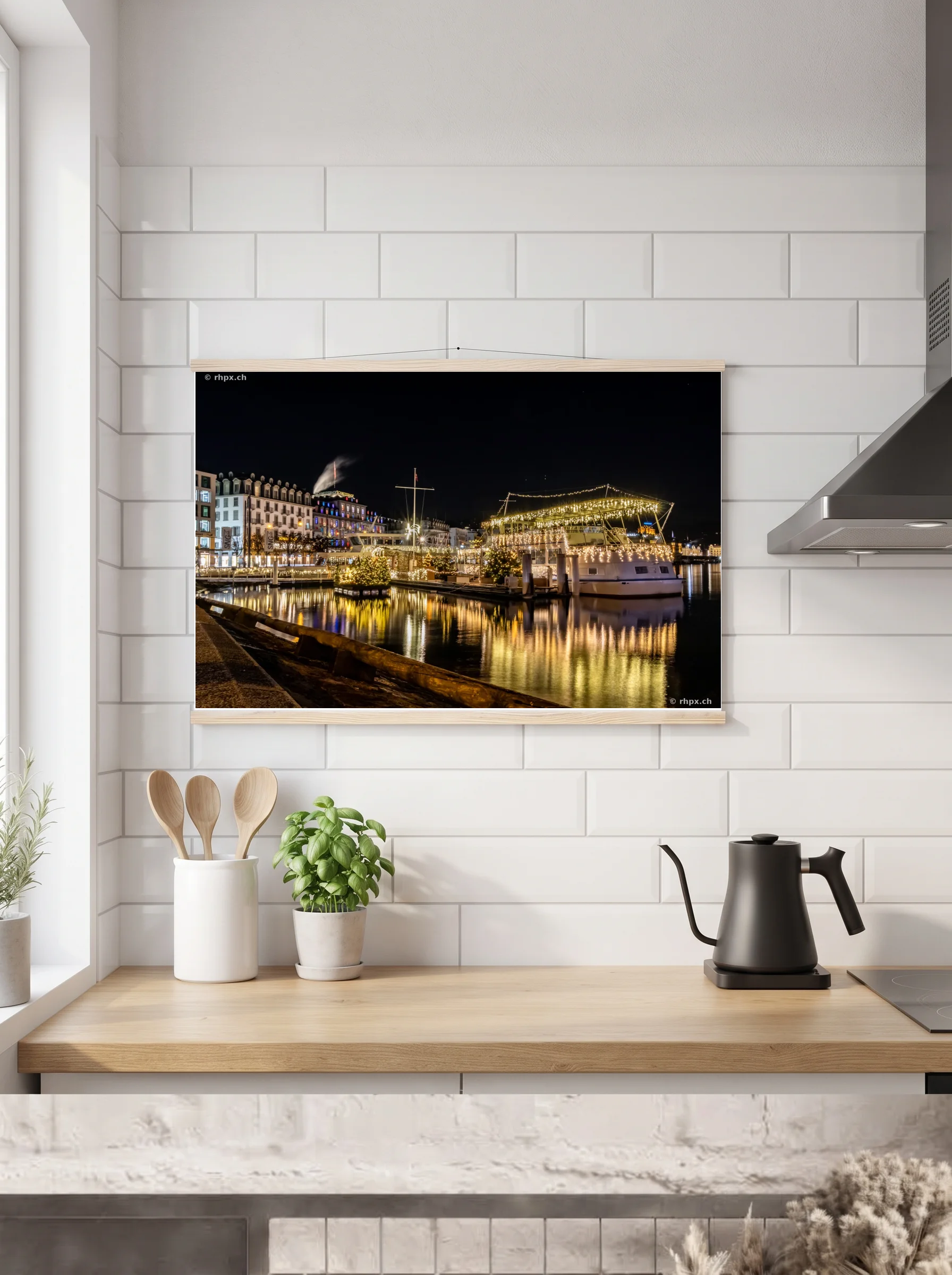 Premium-Poster mit Leisten horizontal 60x90 cm