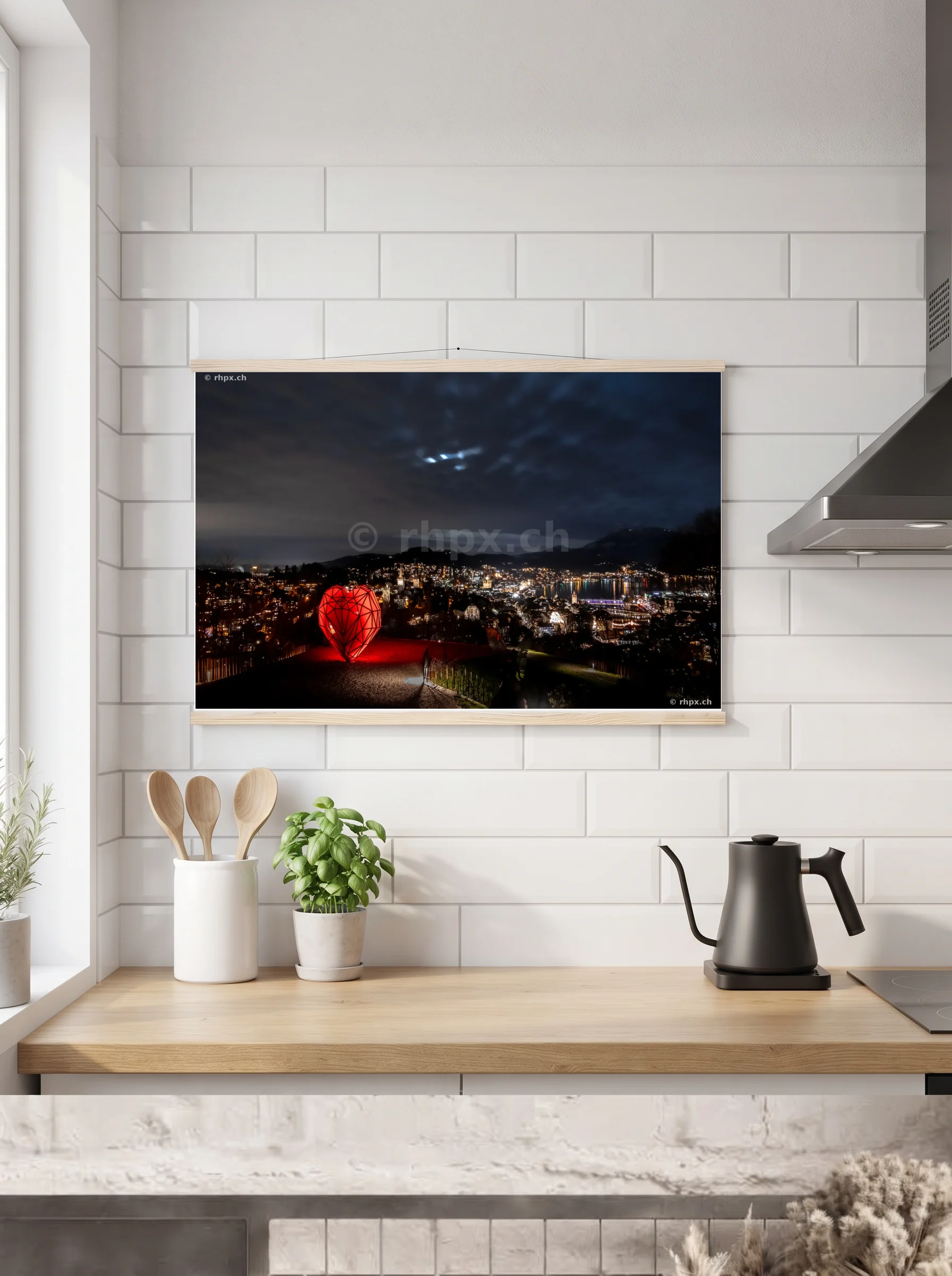 Premium-Poster mit Leisten horizontal A3 (29.7 x 42 cm)