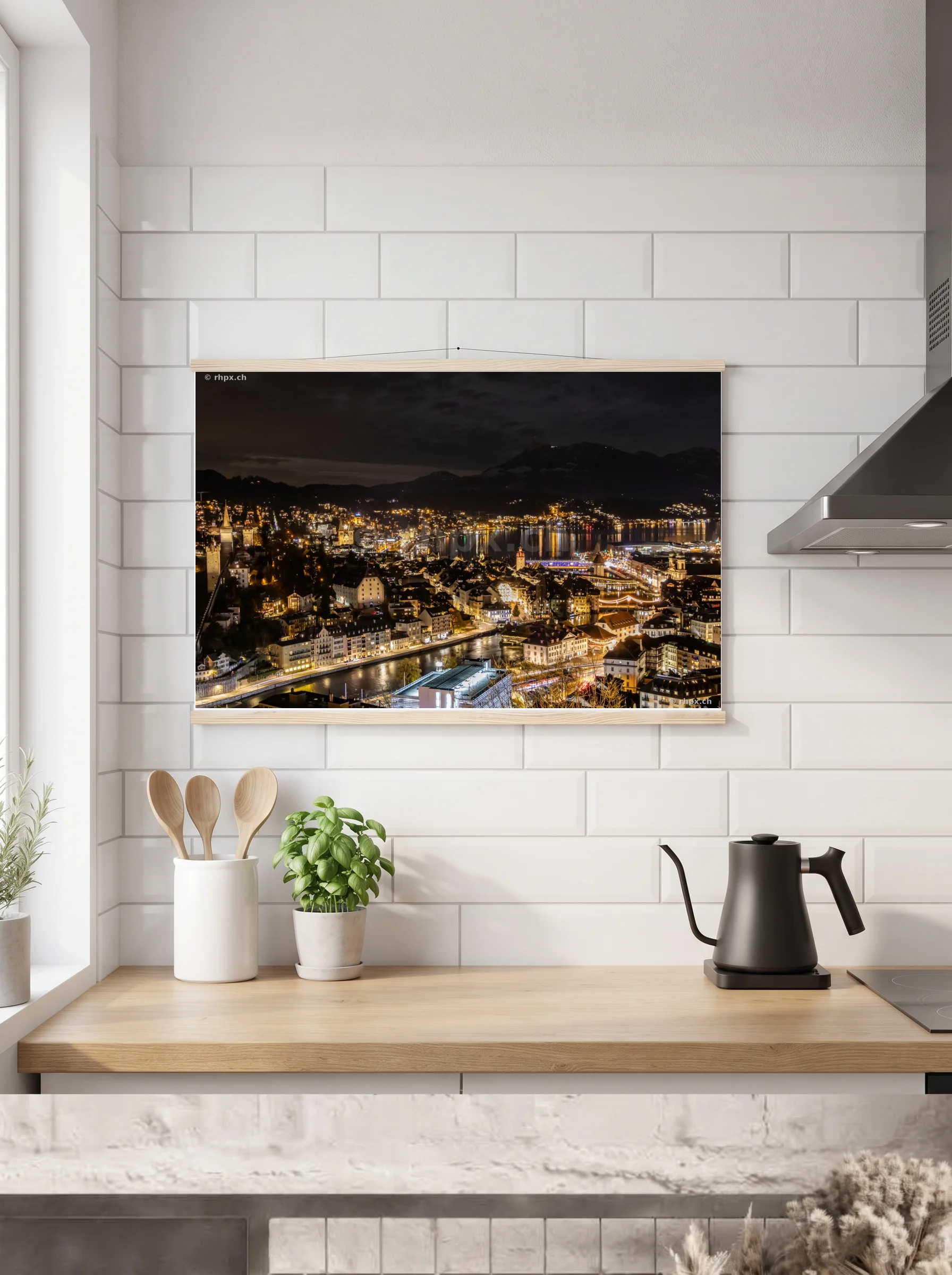 Premium-Poster mit Leisten horizontal 70 x 100 cm