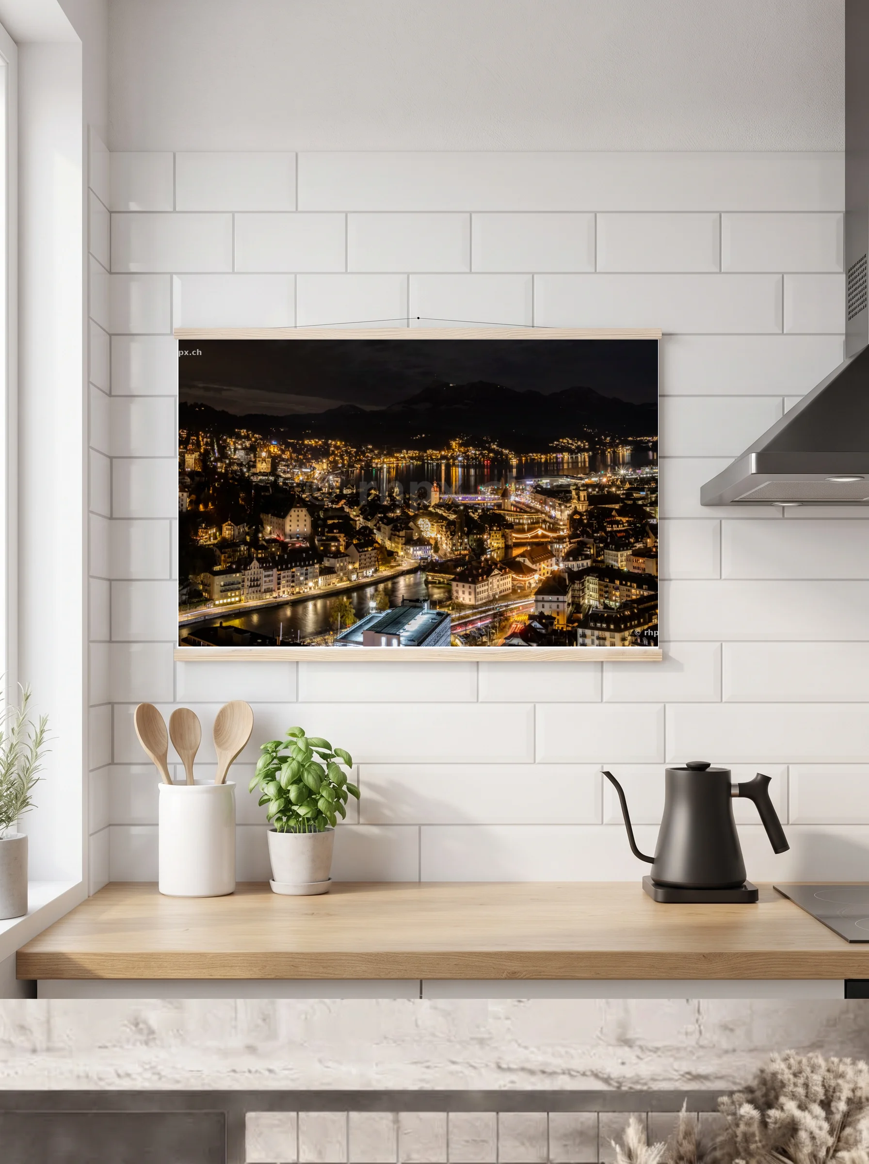 Premium-Poster mit Leisten horizontal 60x90 cm