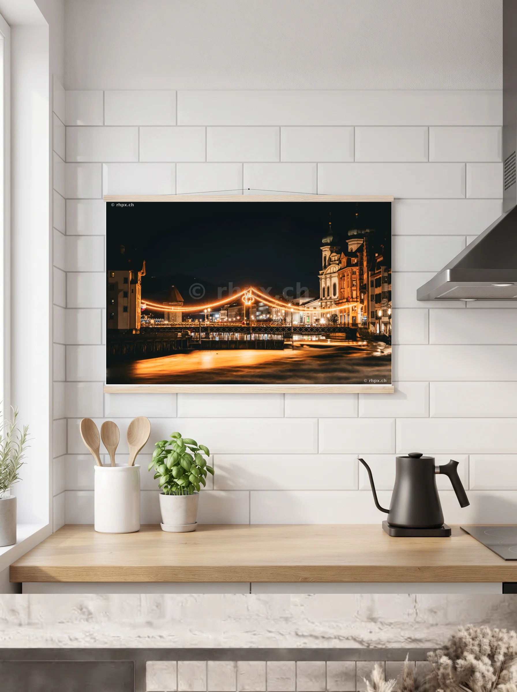 Premium-Poster mit Leisten horizontal 60x90 cm