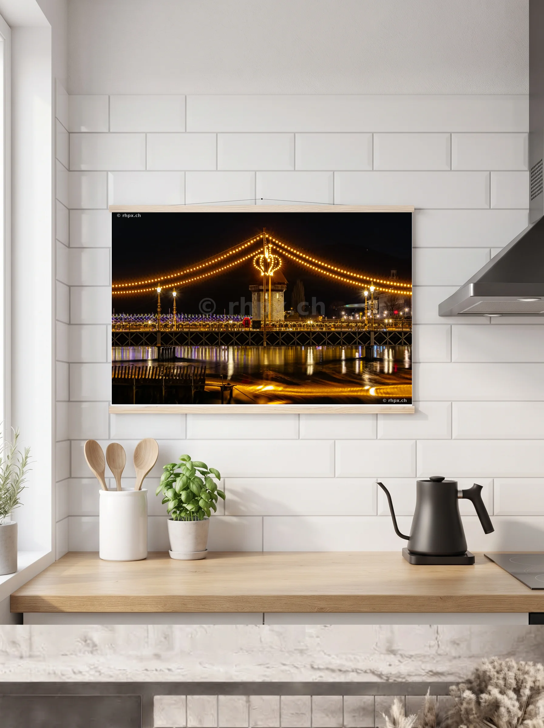 Premium-Poster mit Leisten horizontal 60x90 cm
