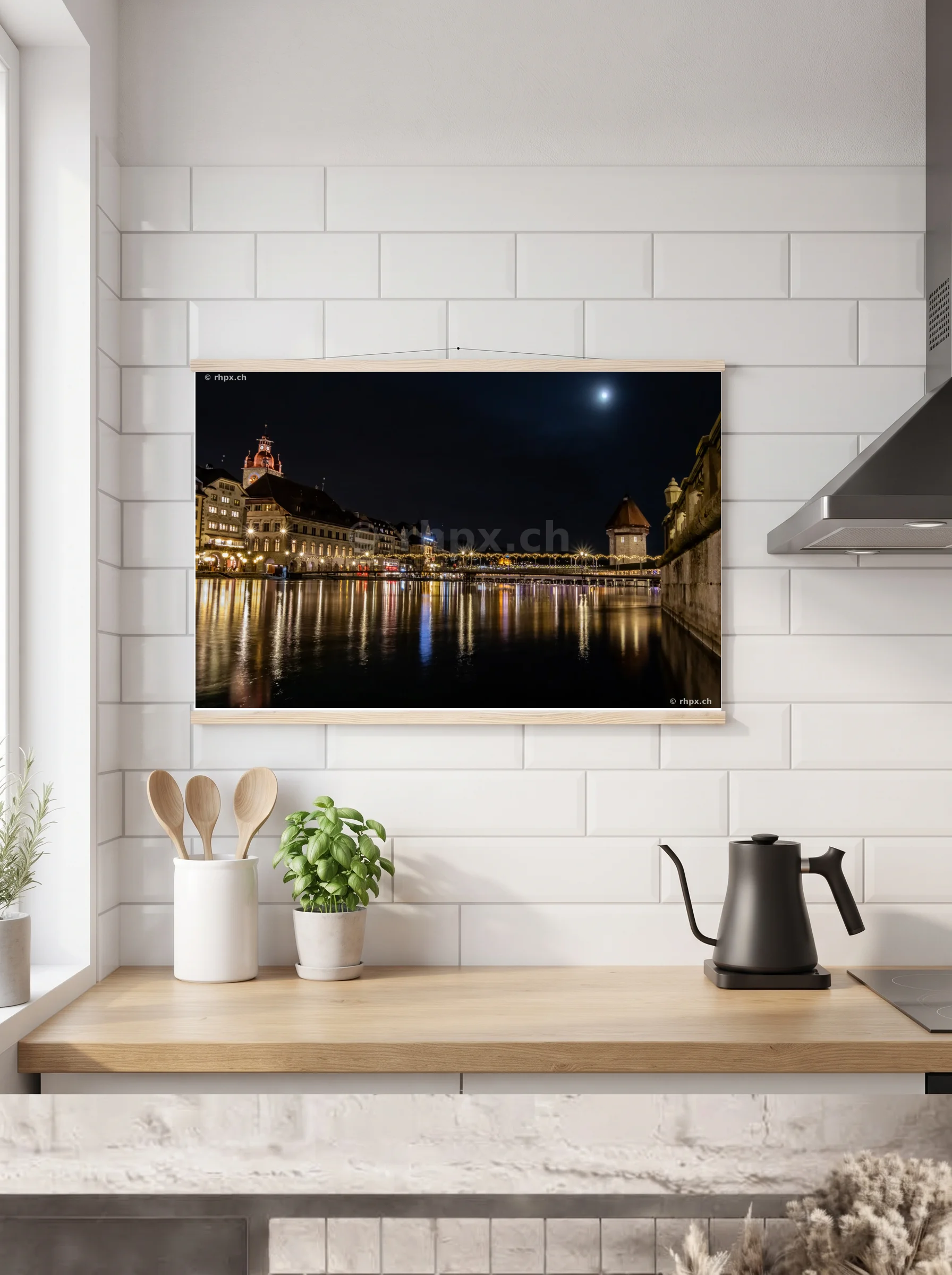 Premium-Poster mit Leisten horizontal 60x90 cm
