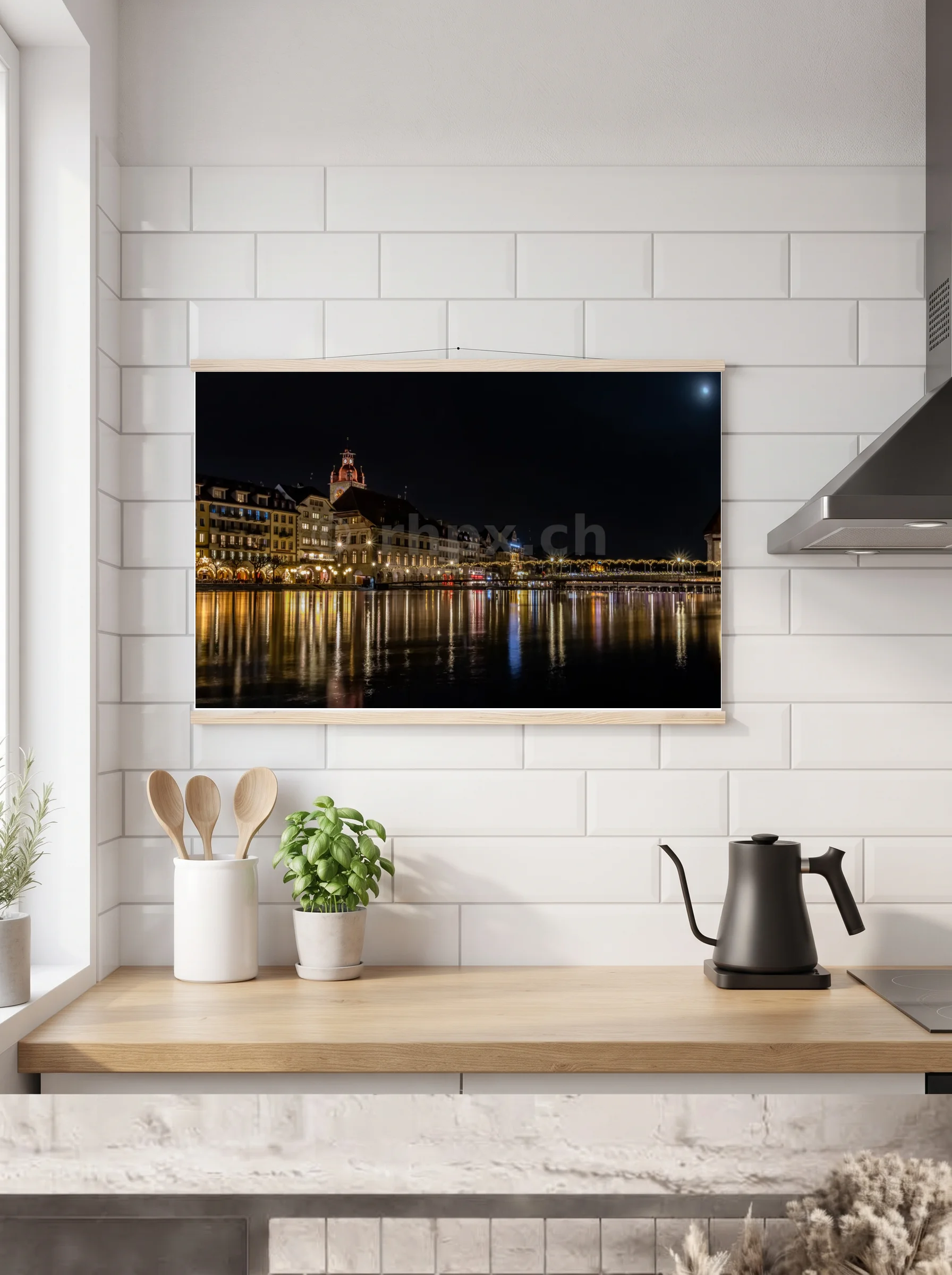 Premium-Poster mit Leisten horizontal 60x90 cm