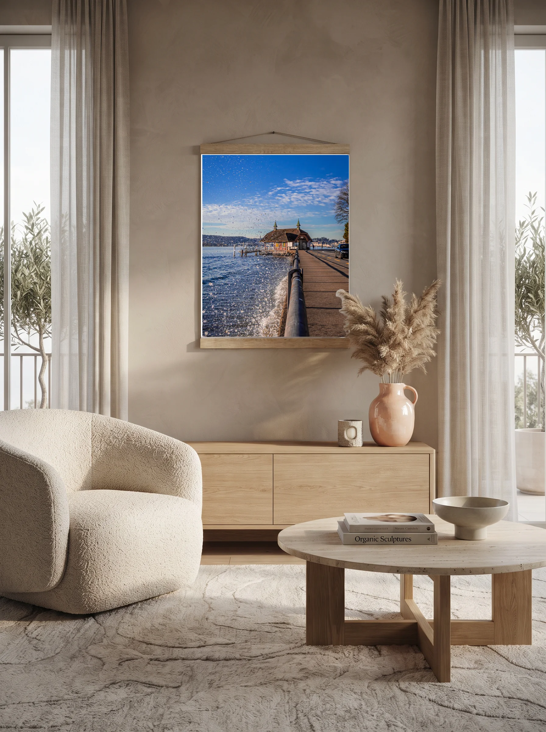 Premium-Poster mit Leisten Vertikal 60x90 cm