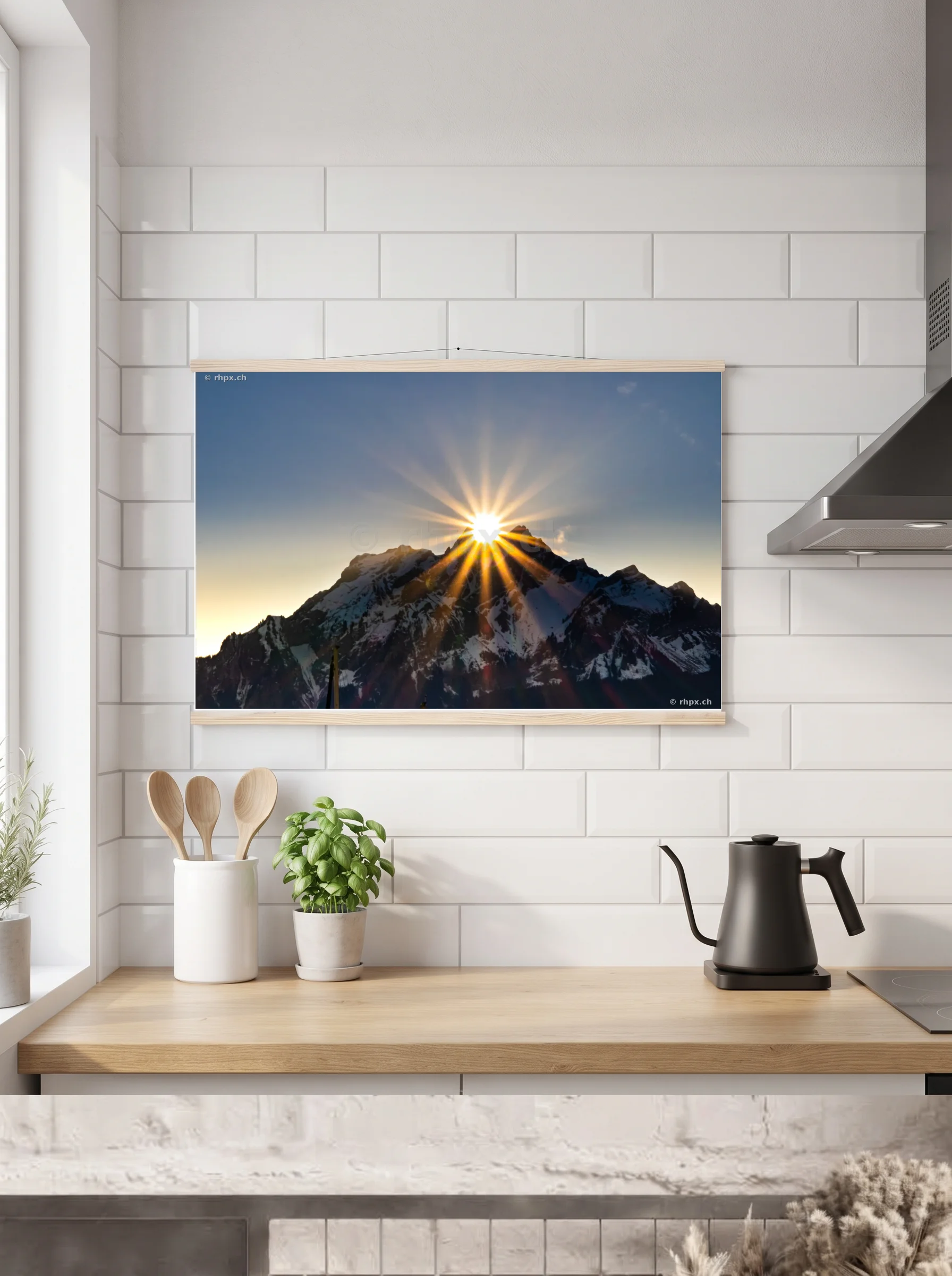 Premium-Poster mit Leisten horizontal 70 x 100 cm