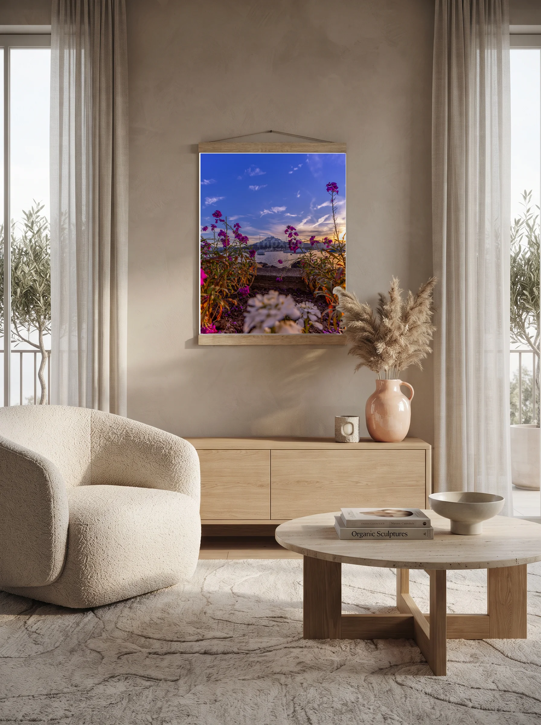 Premium-Poster mit Leisten Vertikal A1 (59.4 x 84.1 cm)