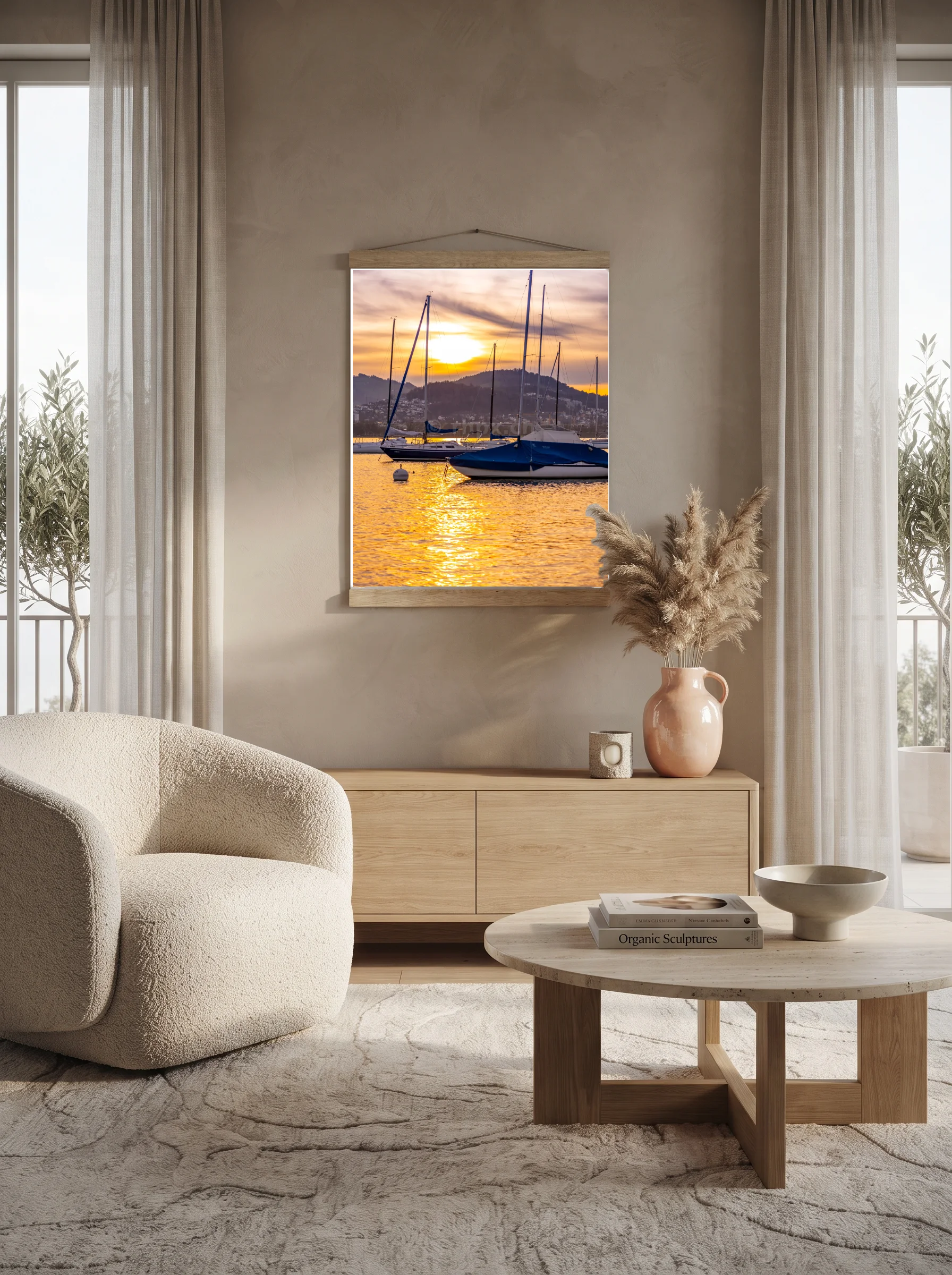 Premium-Poster mit Leisten Vertikal 60x90 cm