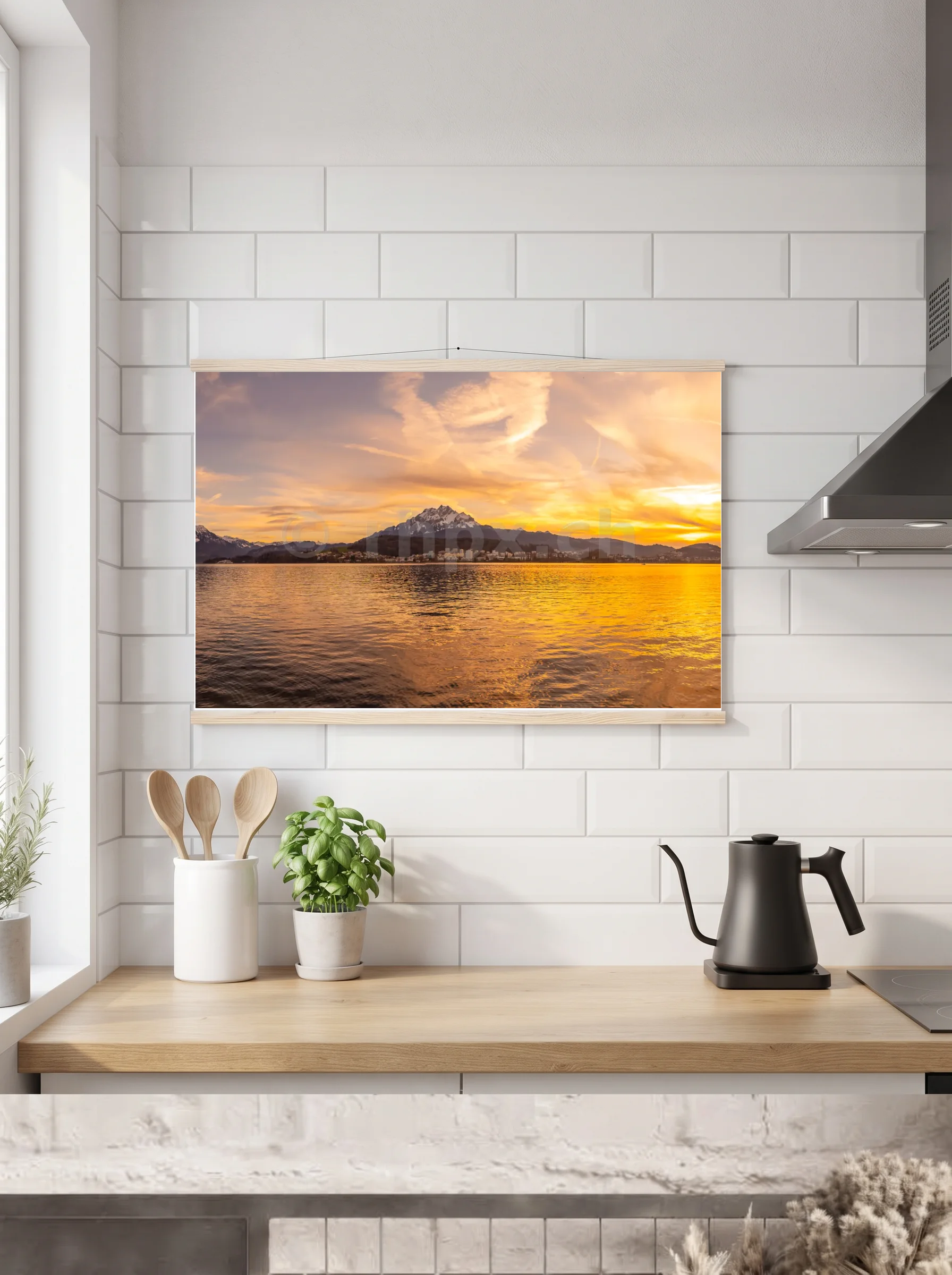 Premium-Poster mit Leisten horizontal 60x90 cm