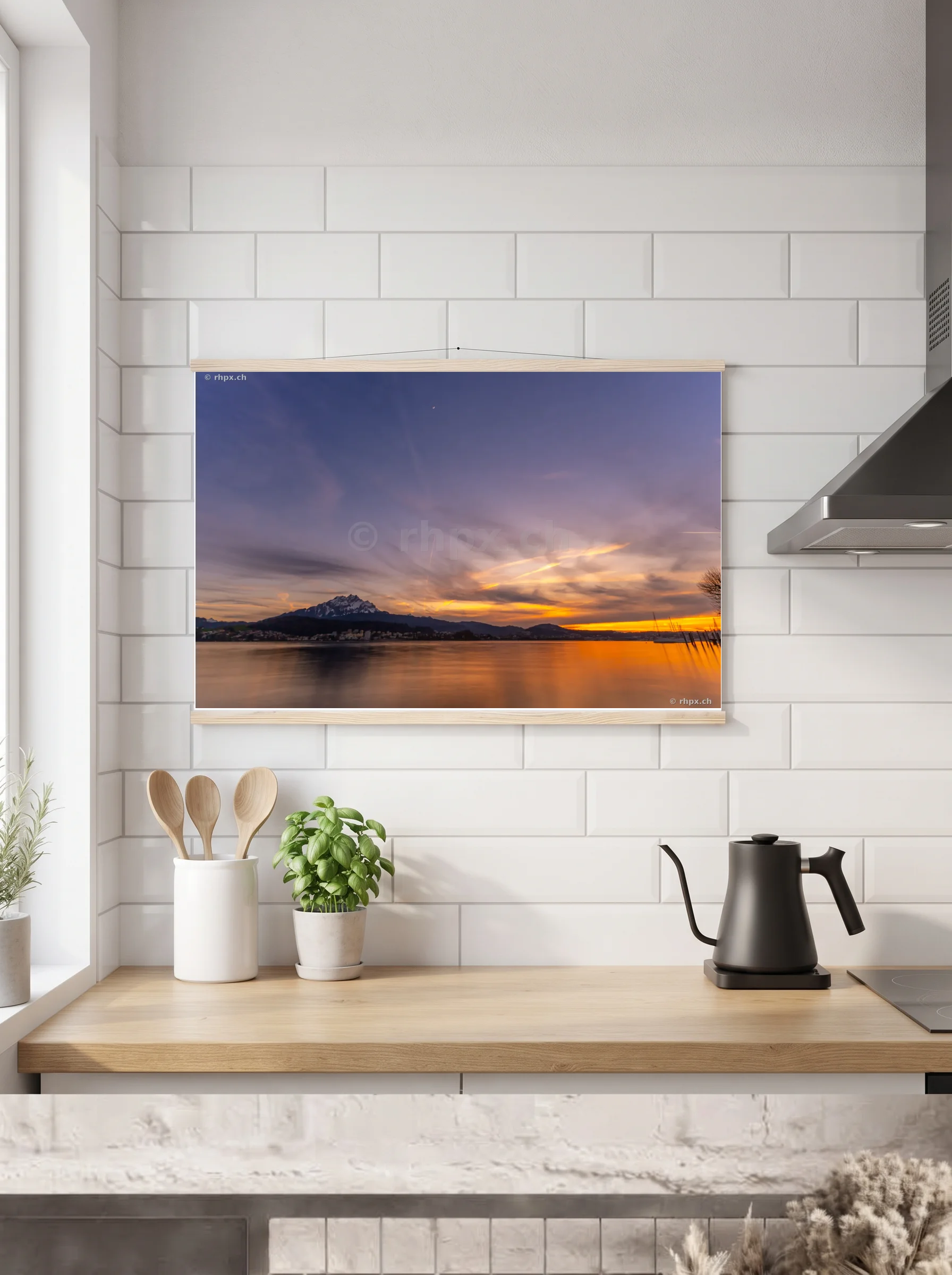 Premium-Poster mit Leisten horizontal 70 x 100 cm