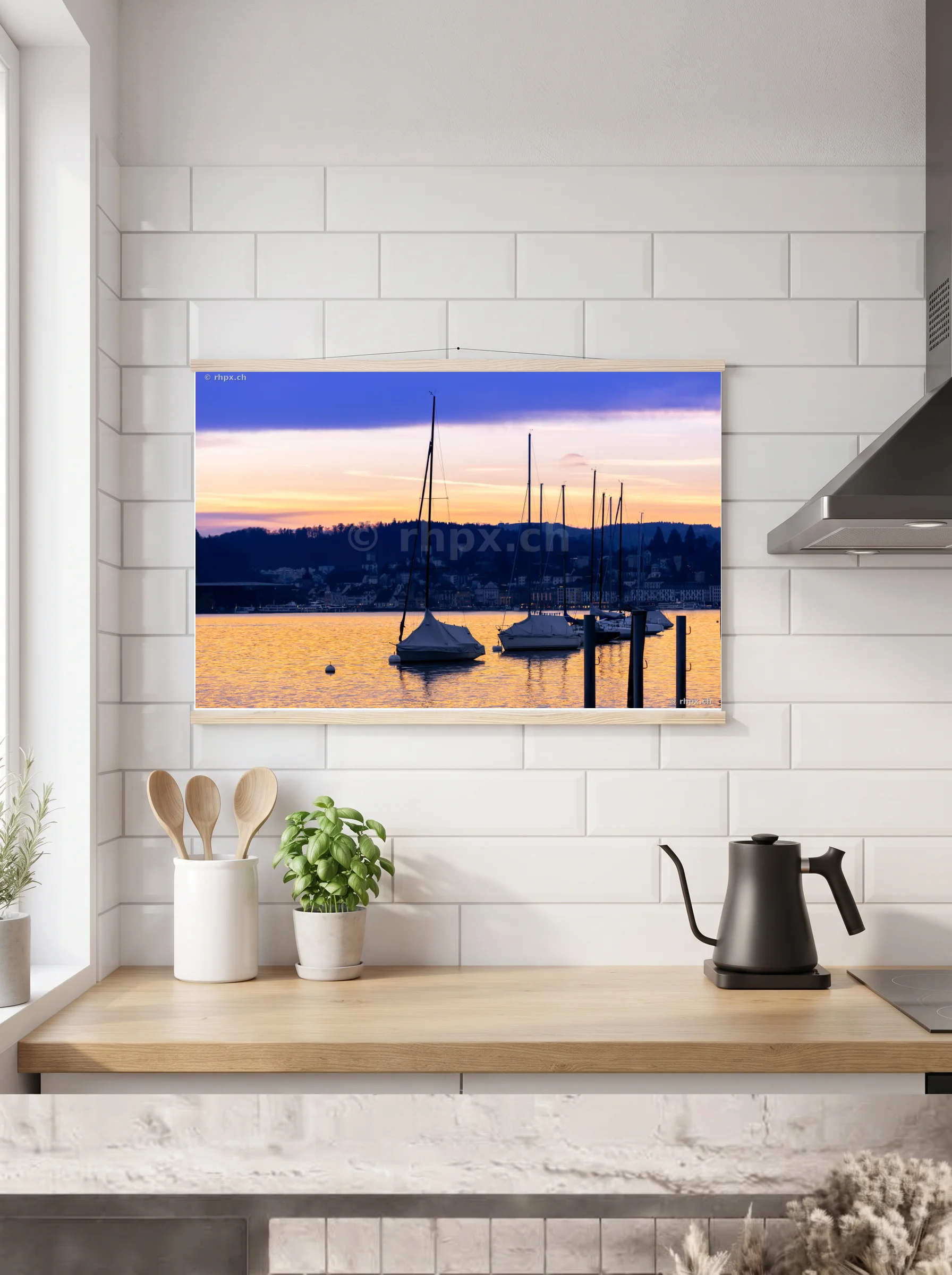 Premium-Poster mit Leisten horizontal 60x90 cm
