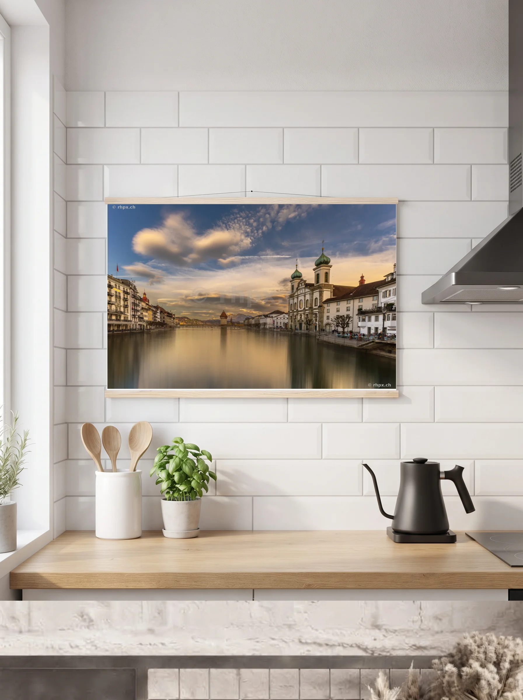 Premium-Poster mit Leisten horizontal 70 x 100 cm