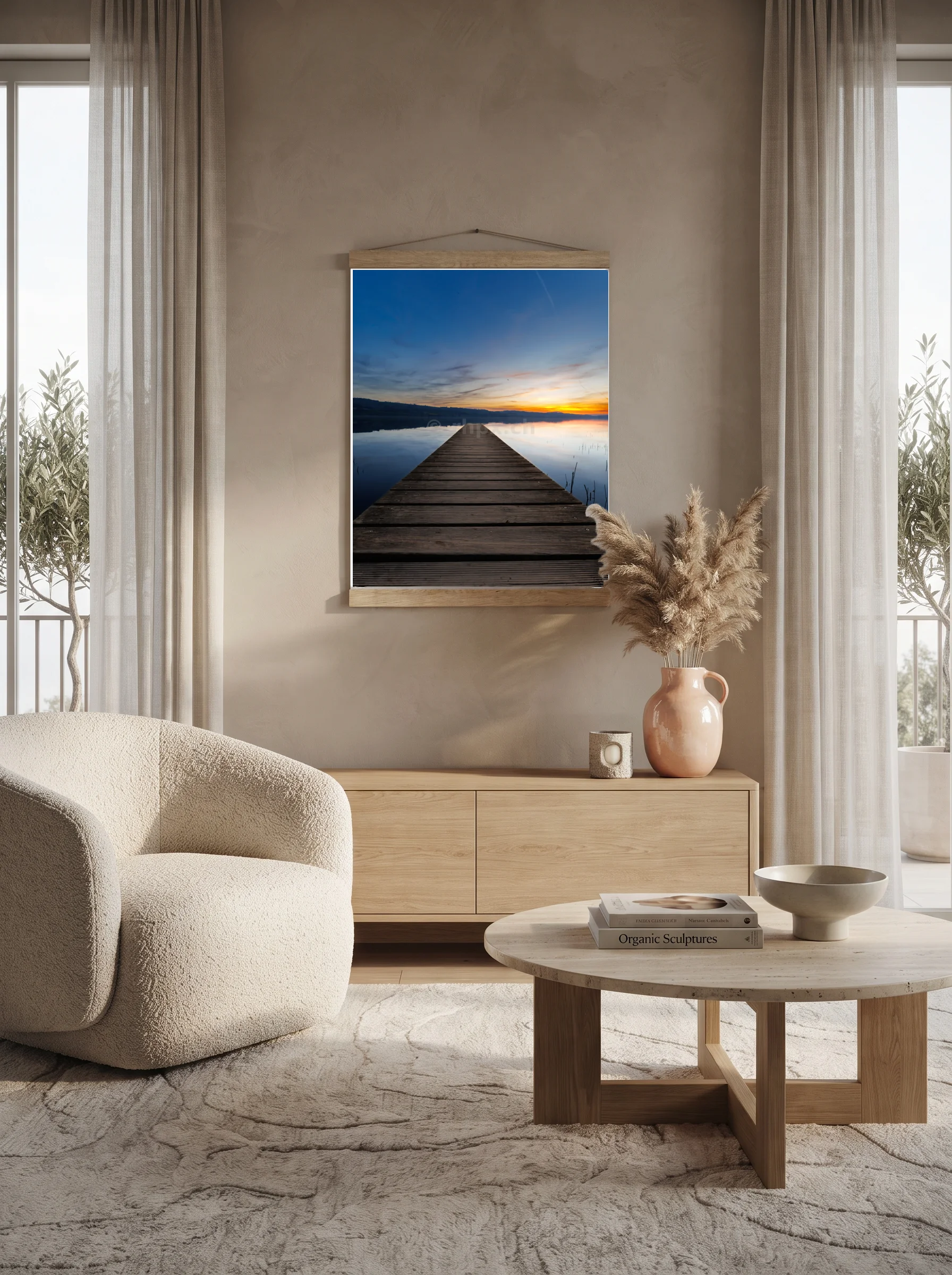 Premium-Poster mit Leisten Vertikal