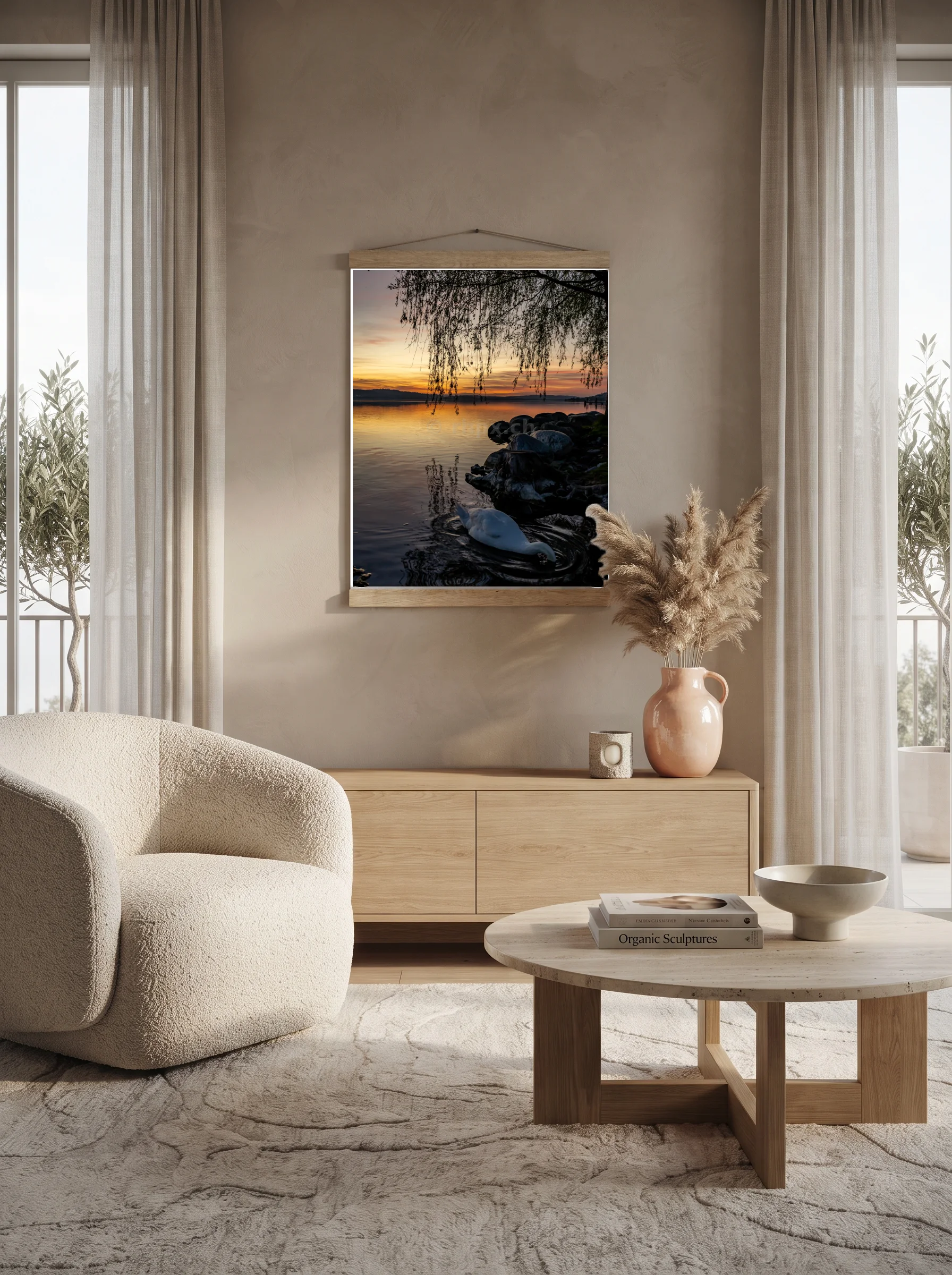 Premium-Poster mit Leisten Vertikal