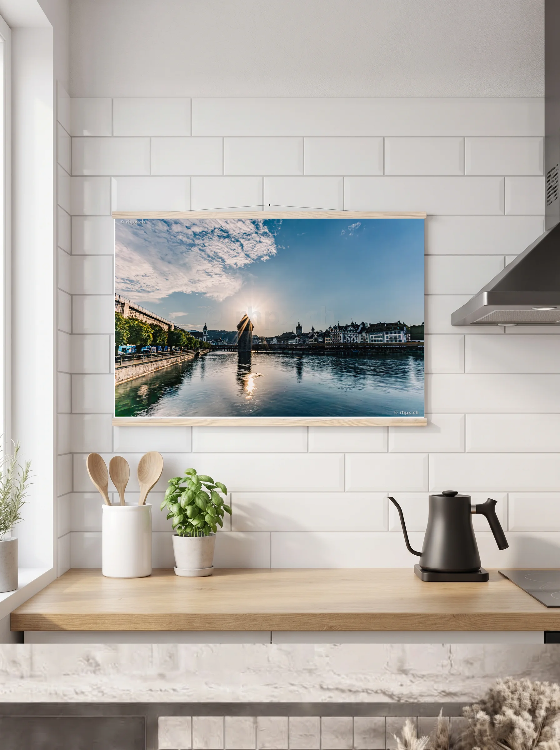 Premium-Poster mit Leisten horizontal 70 x 100 cm