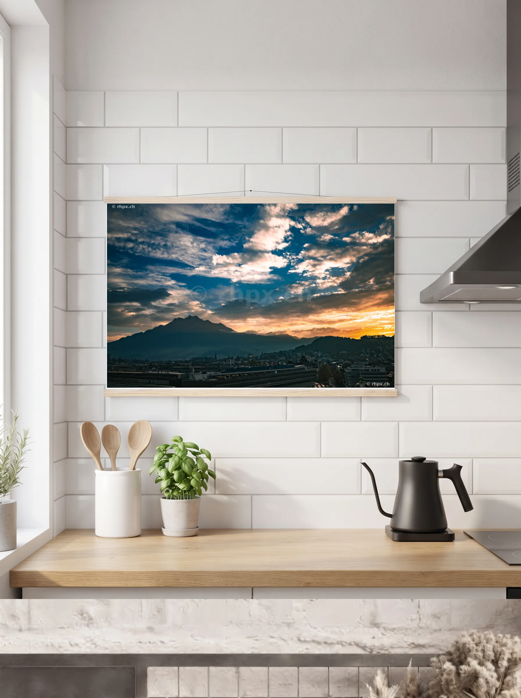Premium-Poster mit Leisten horizontal A2 (42 x 59.4 cm)