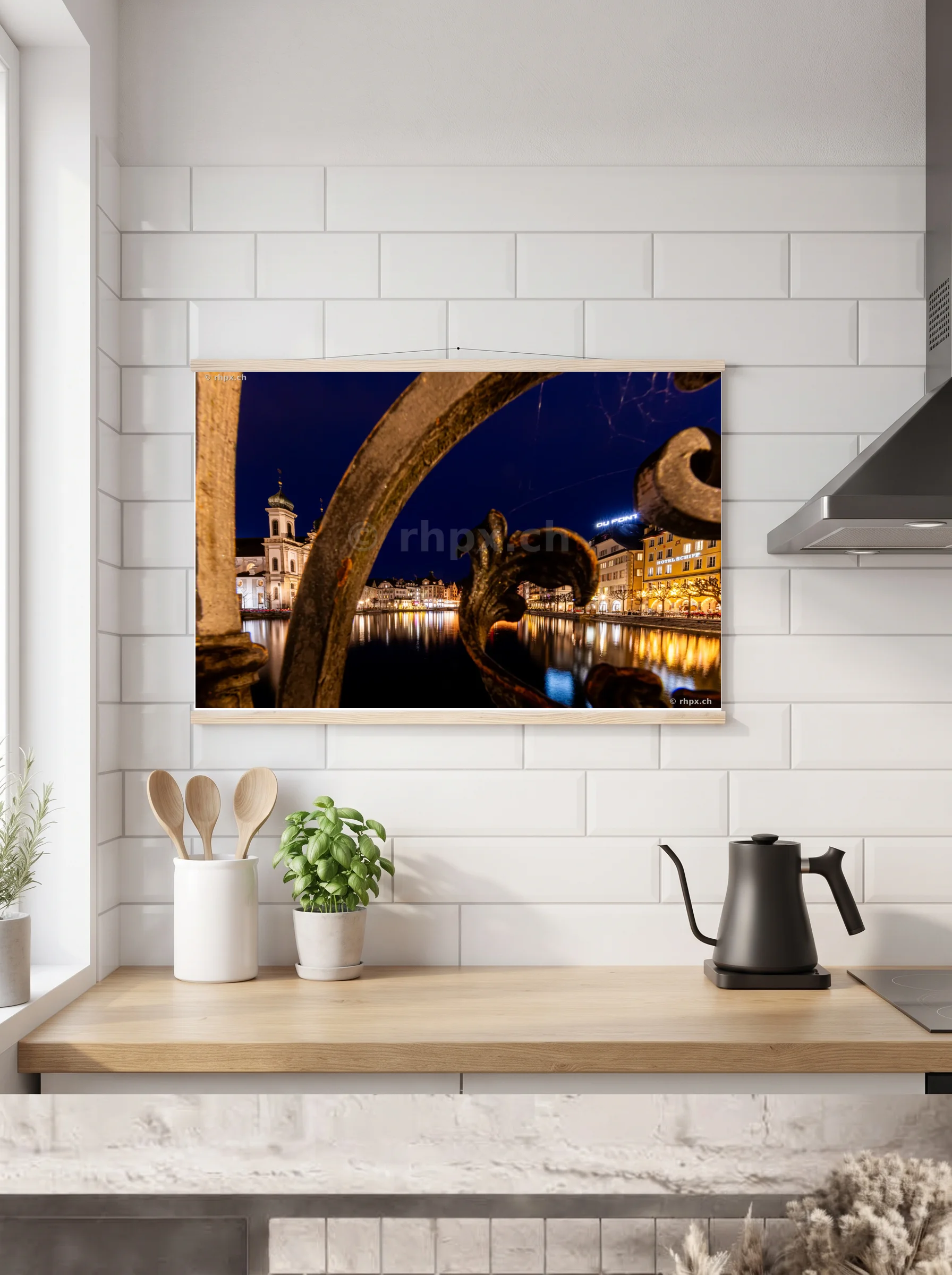 Premium-Poster mit Leisten horizontal 60x90 cm