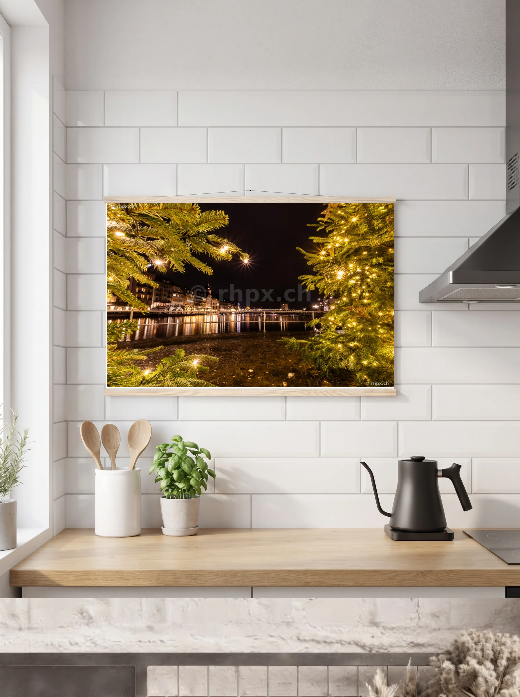 Premium-Poster mit Leisten horizontal 60x90 cm