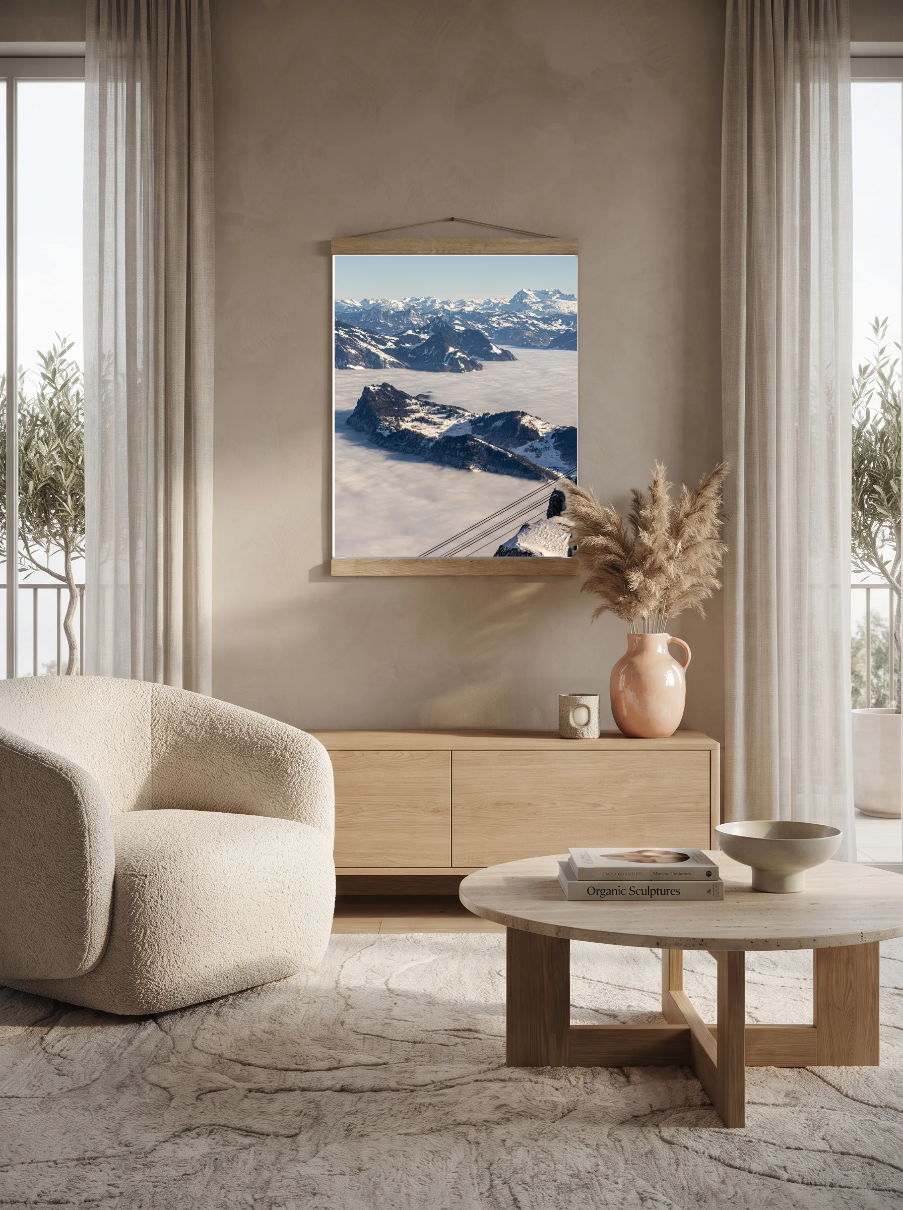 Premium-Poster mit Leisten Vertikal