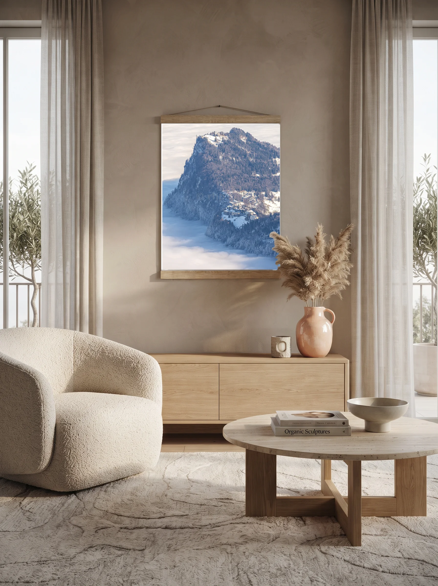 Premium-Poster mit Leisten Vertikal A2 (42 x 59.4 cm)