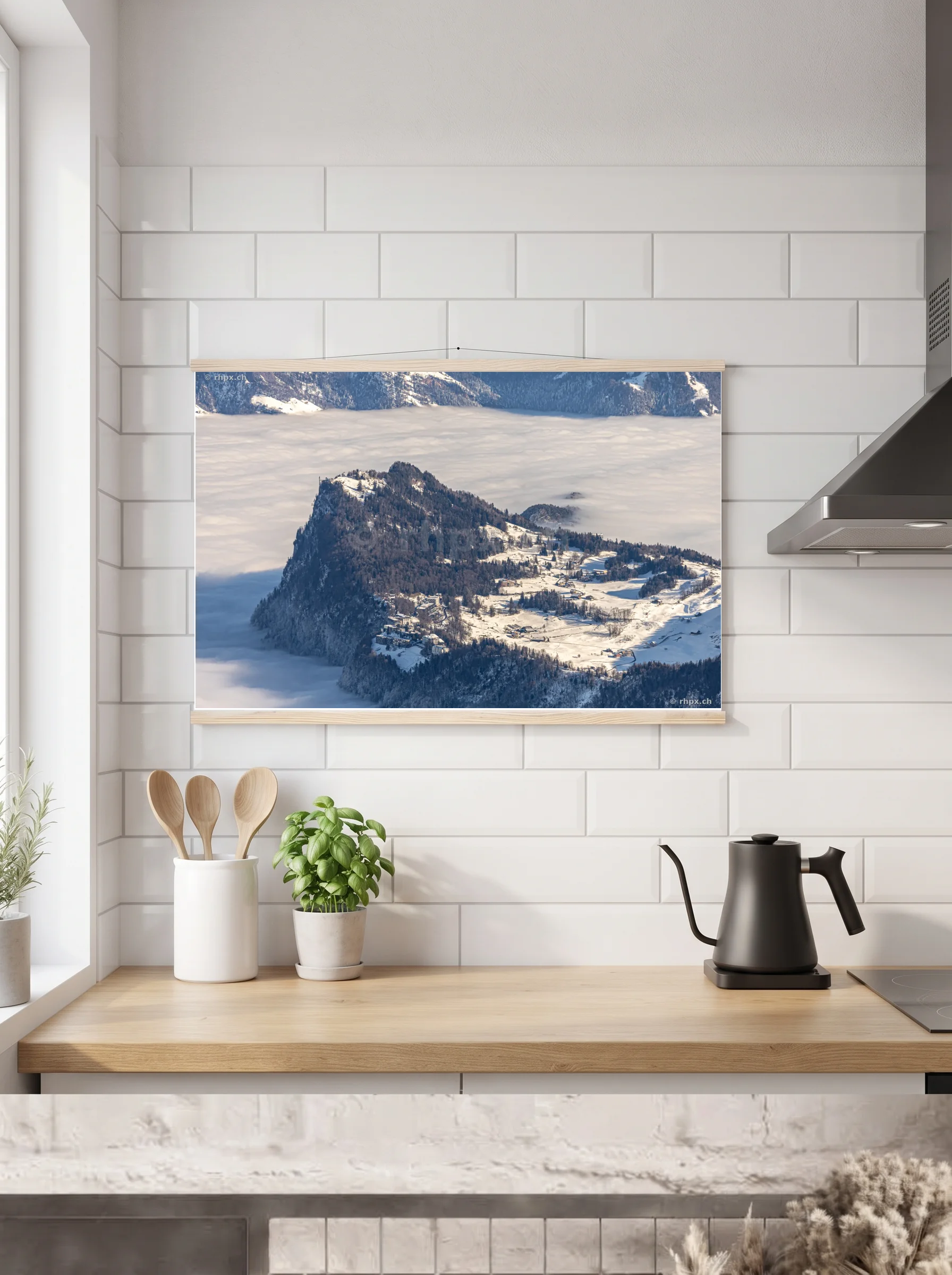 Premium-Poster mit Leisten horizontal 60x90 cm