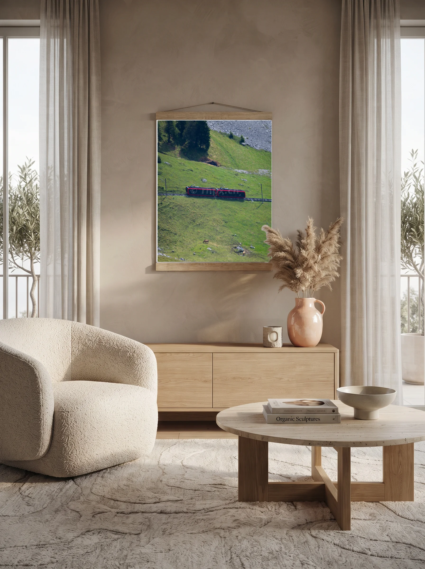 Premium-Poster mit Leisten Vertikal