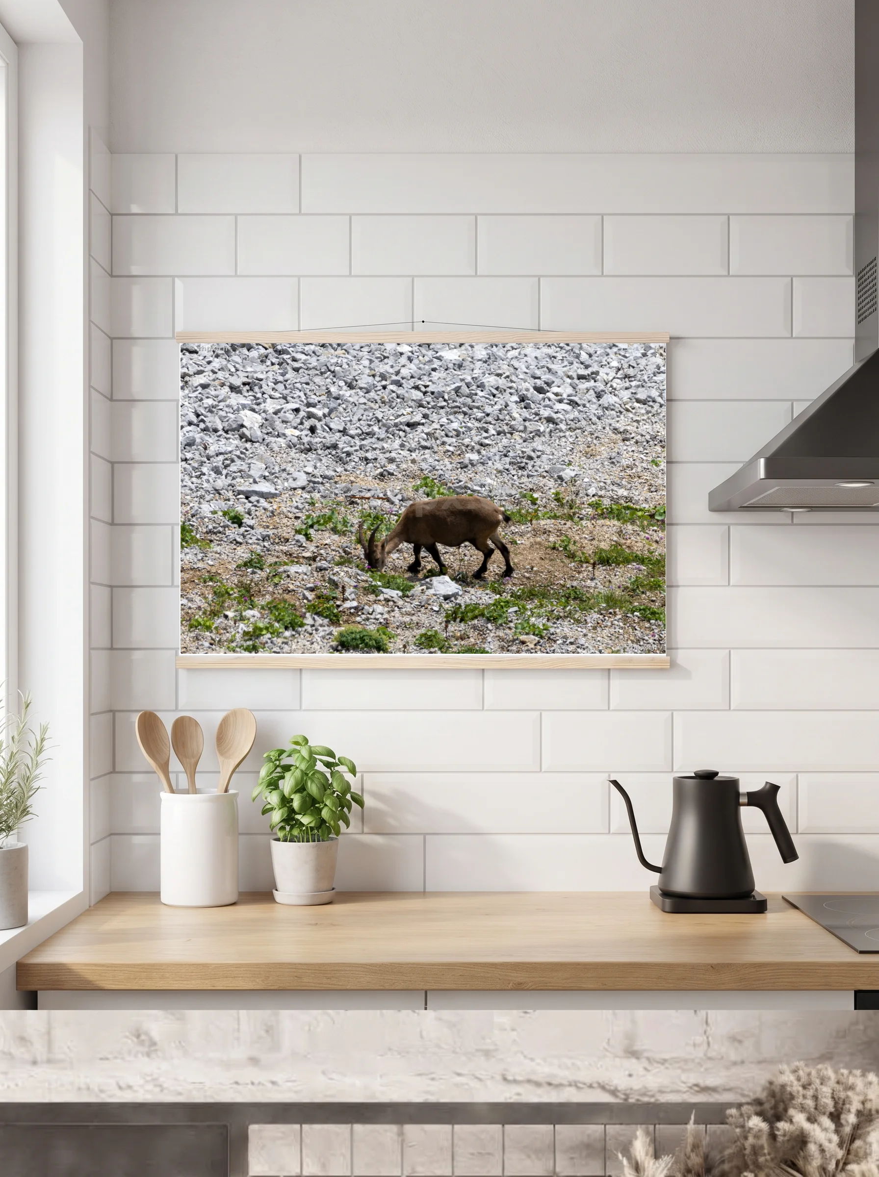 Premium-Poster mit Leisten horizontal