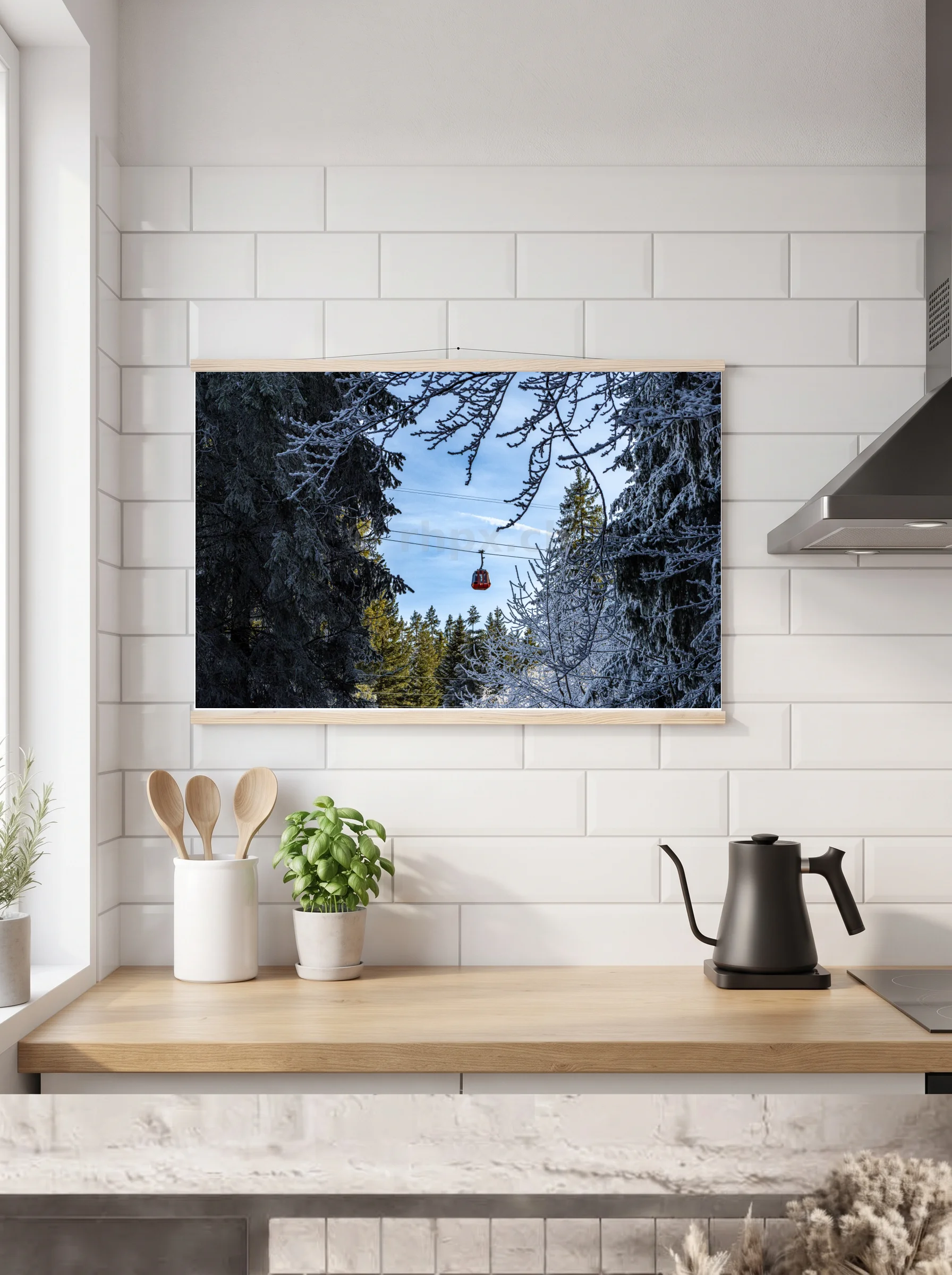 Premium-Poster mit Leisten horizontal 60x90 cm