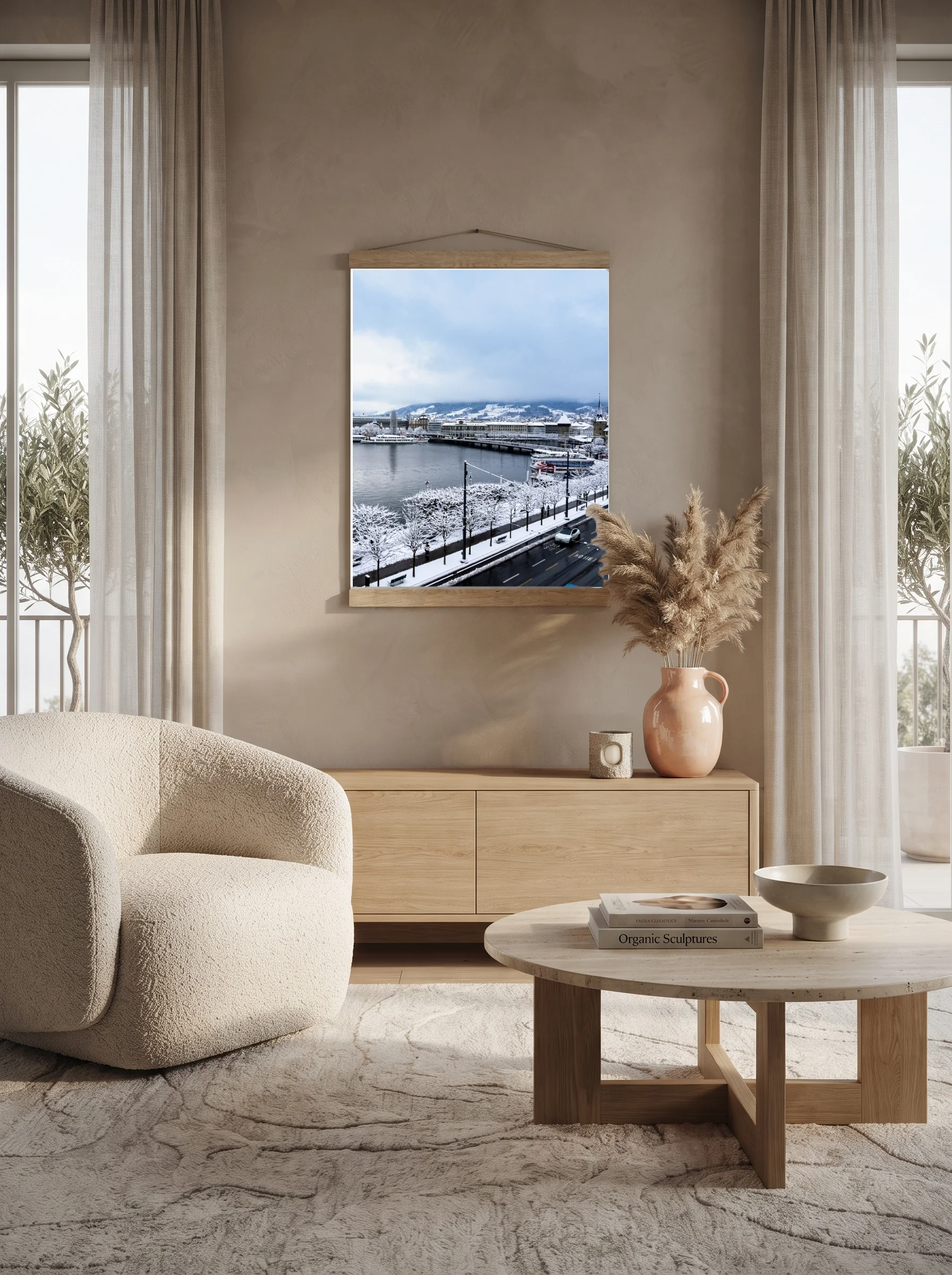 Premium-Poster mit Leisten Vertikal