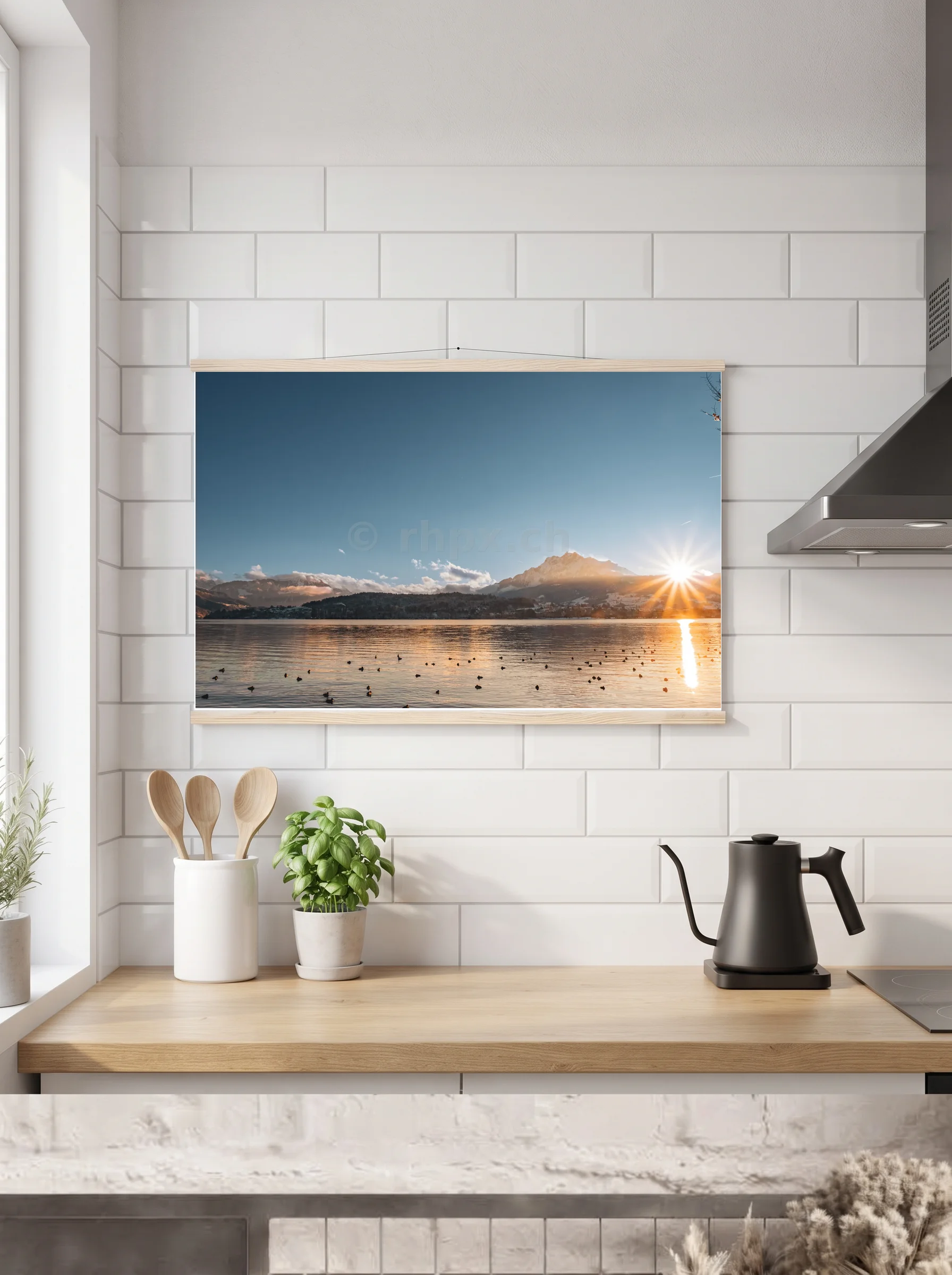 Premium-Poster mit Leisten horizontal 70 x 100 cm