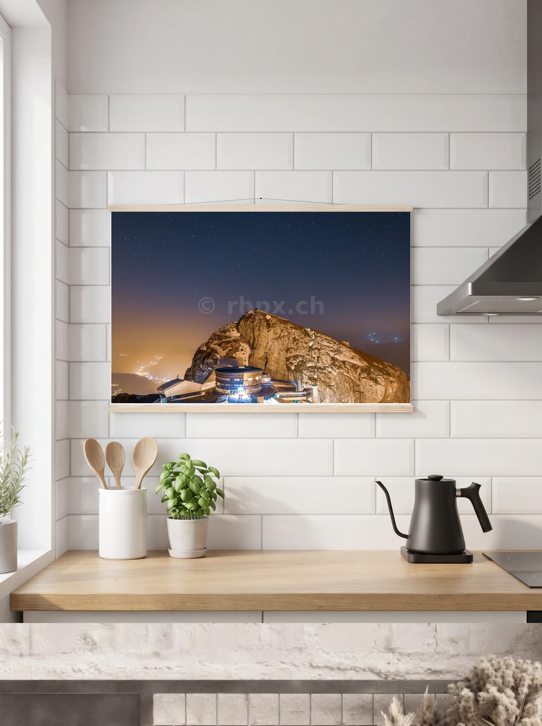 Premium-Poster mit Leisten horizontal 60x90 cm