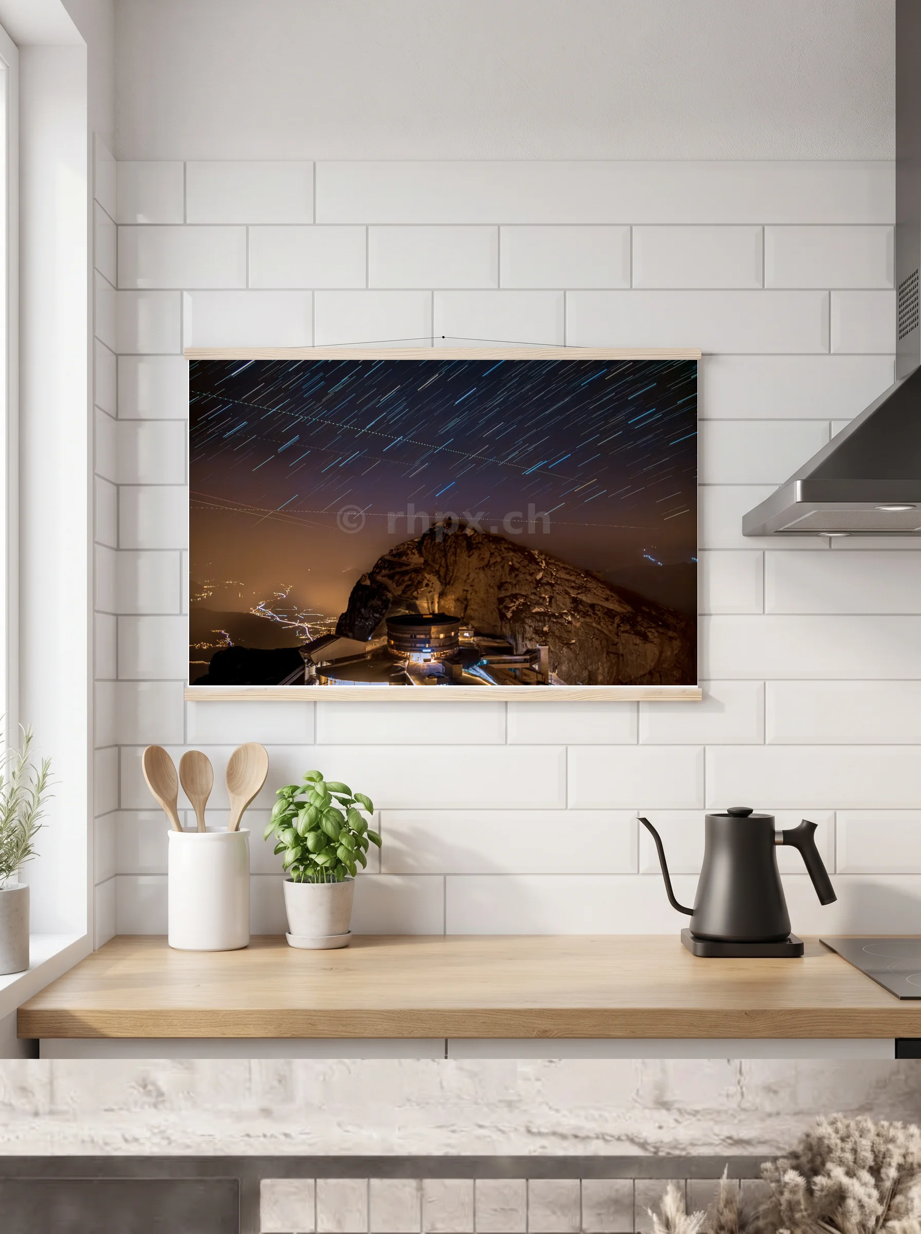Premium-Poster mit Leisten horizontal 70 x 100 cm