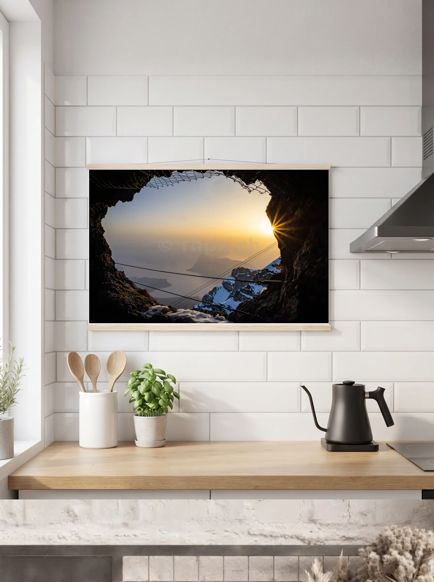 Premium-Poster mit Leisten horizontal 60x90 cm